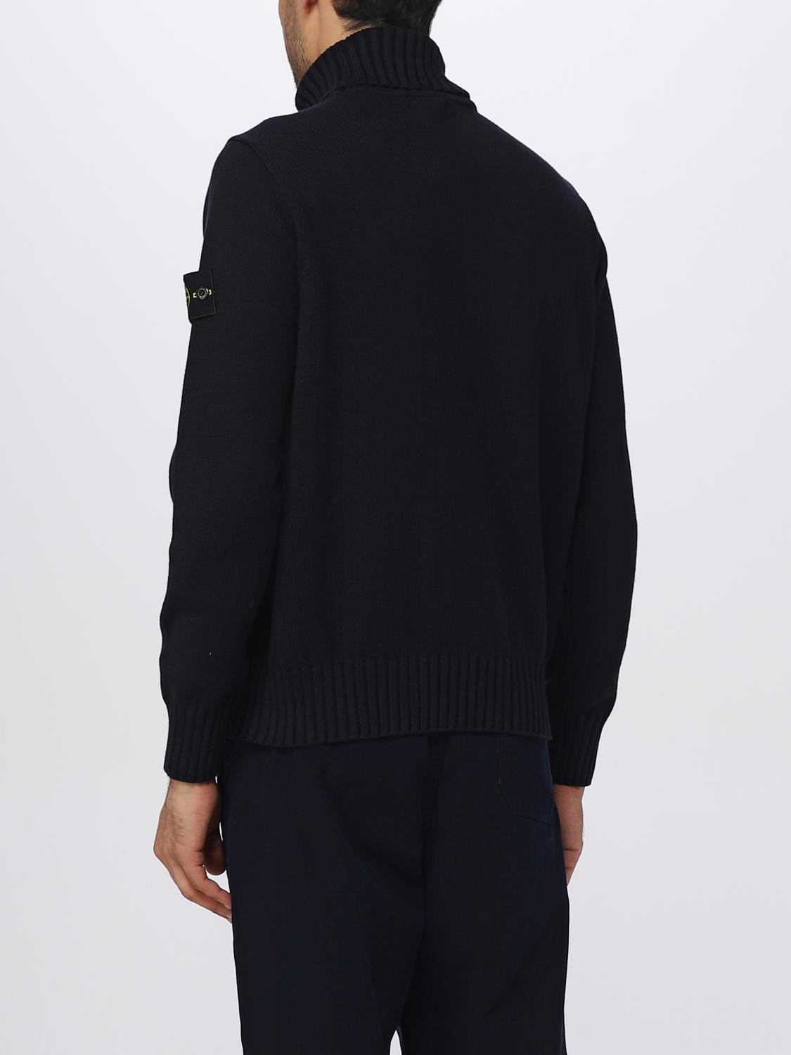 STONE ISLAND PULL: Pull homme Stone Island, Bleu Marine - Img 3