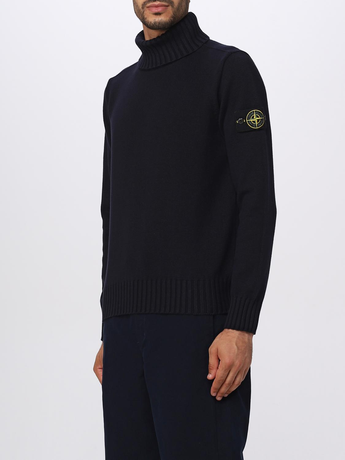 STONE ISLAND PULL: Pull homme Stone Island, Bleu Marine - Img 4