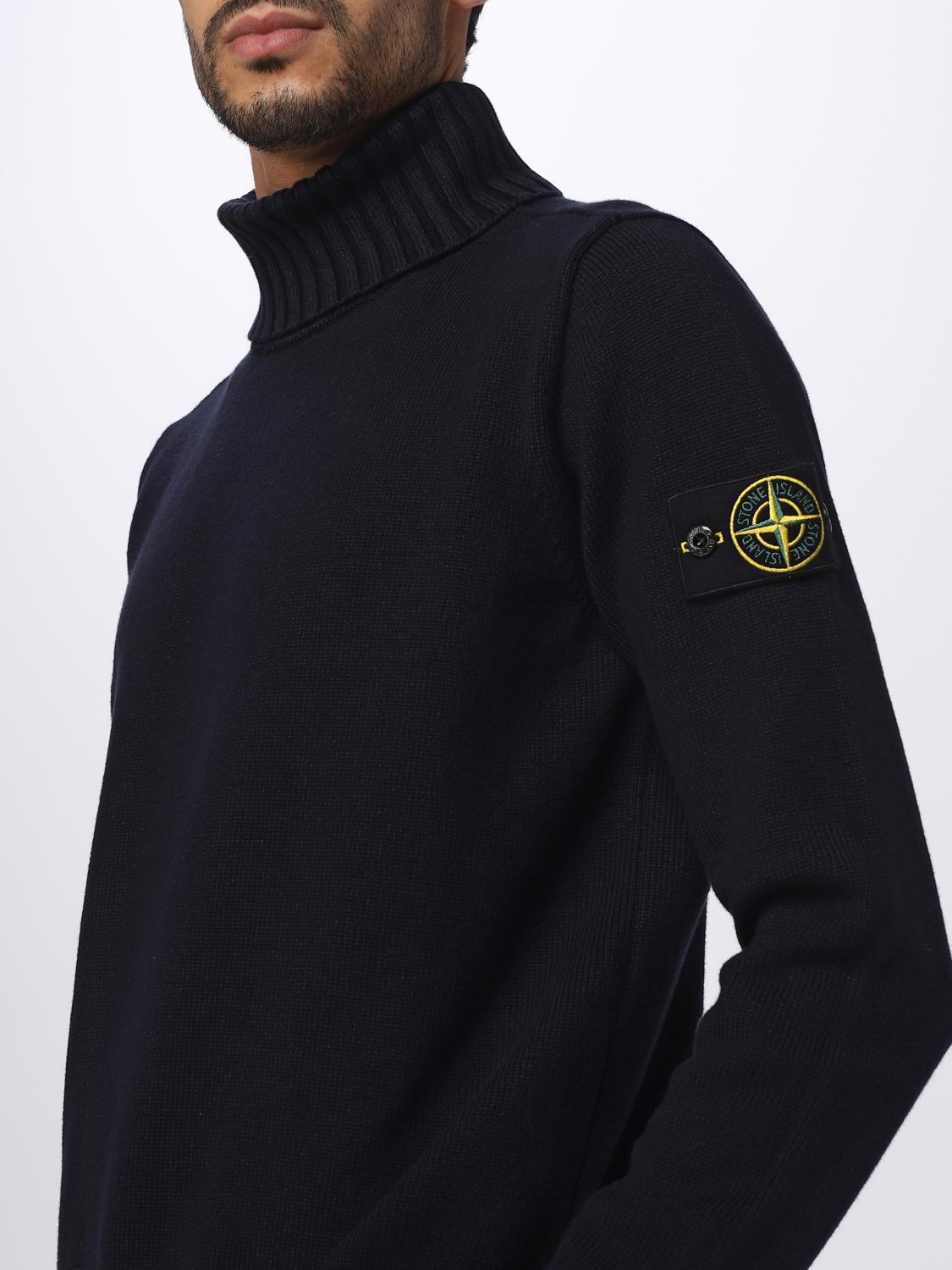 STONE ISLAND PULL: Pull homme Stone Island, Bleu Marine - Img 5