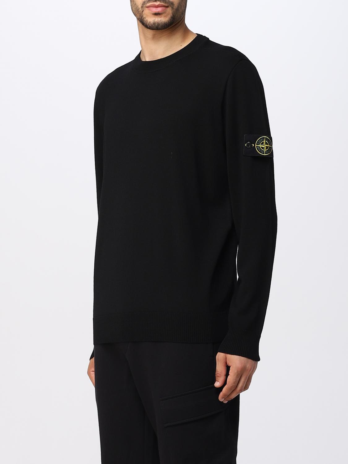 STONE ISLAND: Maglia in lana Nero Maglia Stone Island 510C4
