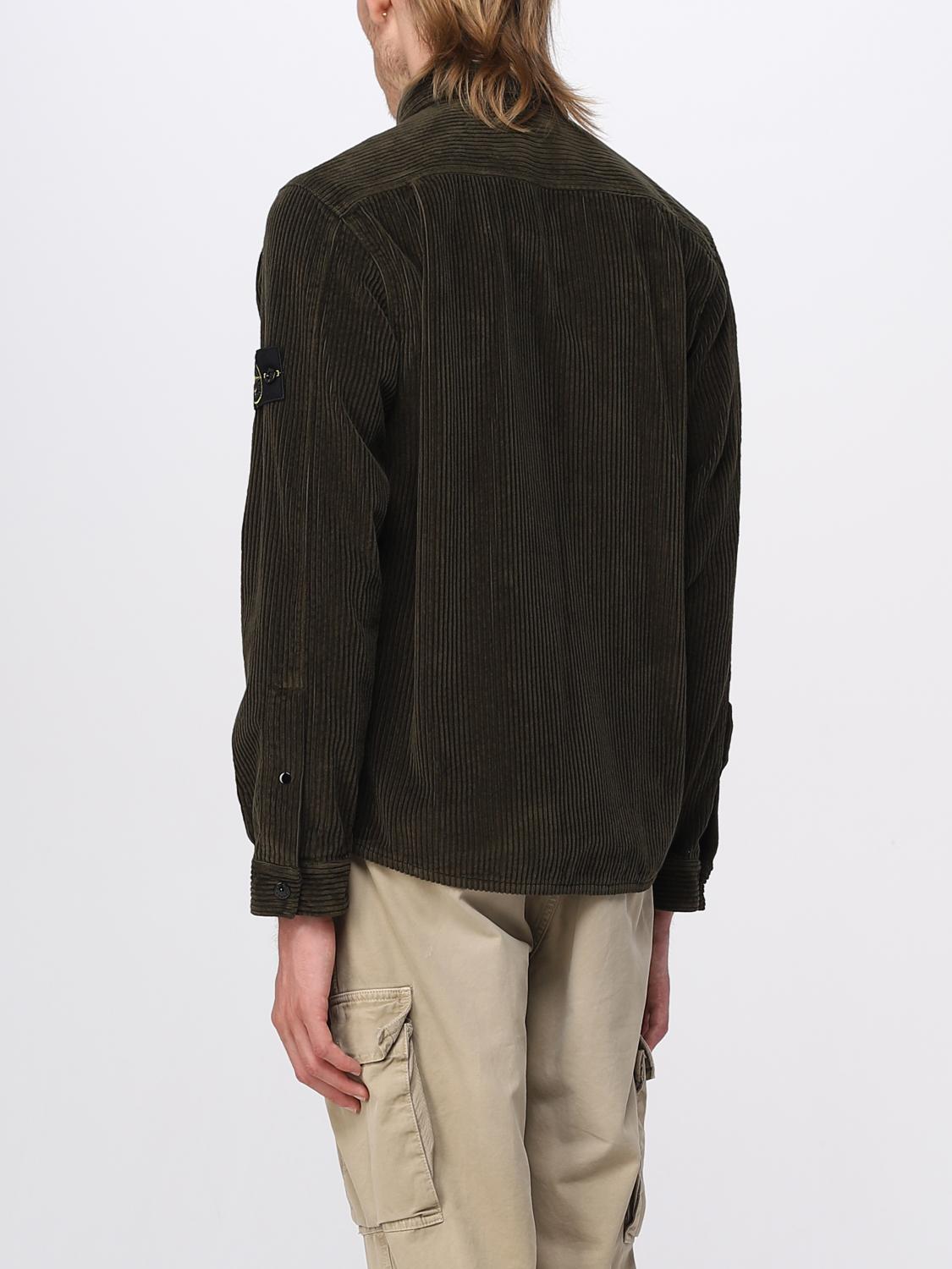 STONE ISLAND CAMICIA: Overshirt Stone Island in velluto a costine, Verde - Img 3
