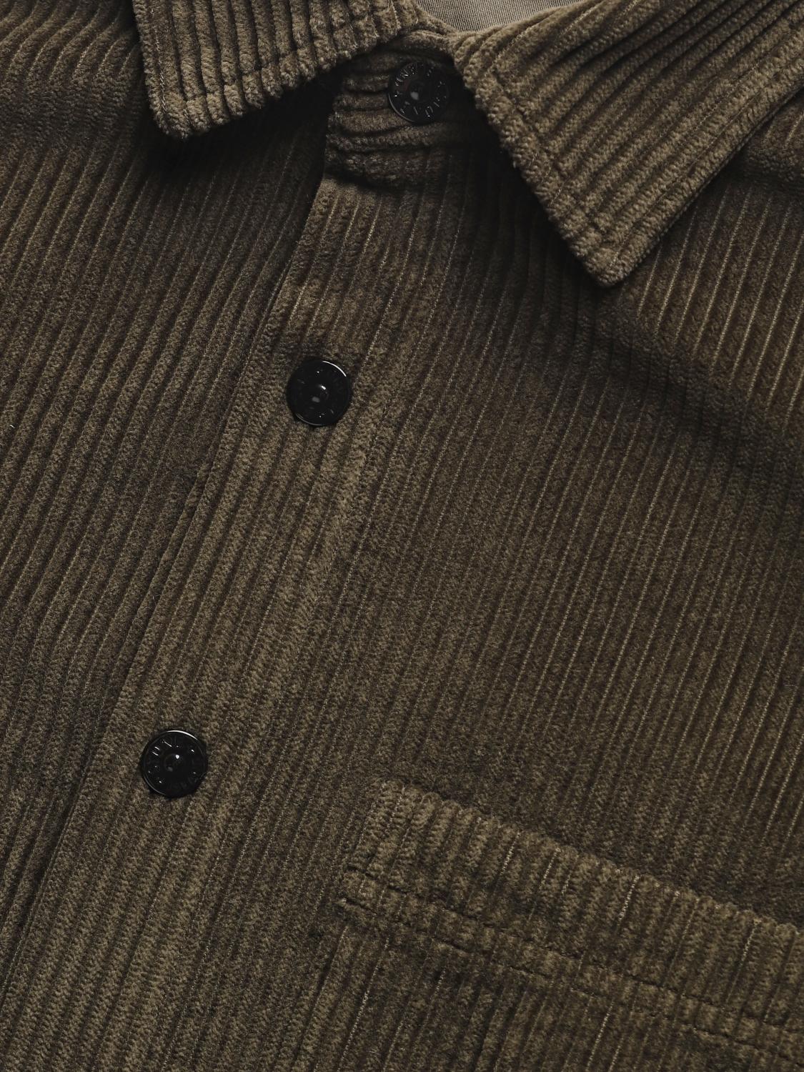 STONE ISLAND CAMICIA: Overshirt Stone Island in velluto a costine, Verde - Img 6