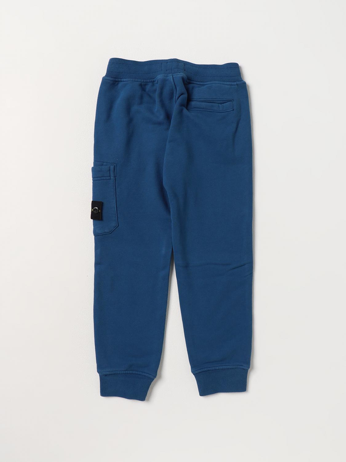 STONE ISLAND JUNIOR PANTS: Stone Island Junior pants in stretch cotton, Blue - Img 2