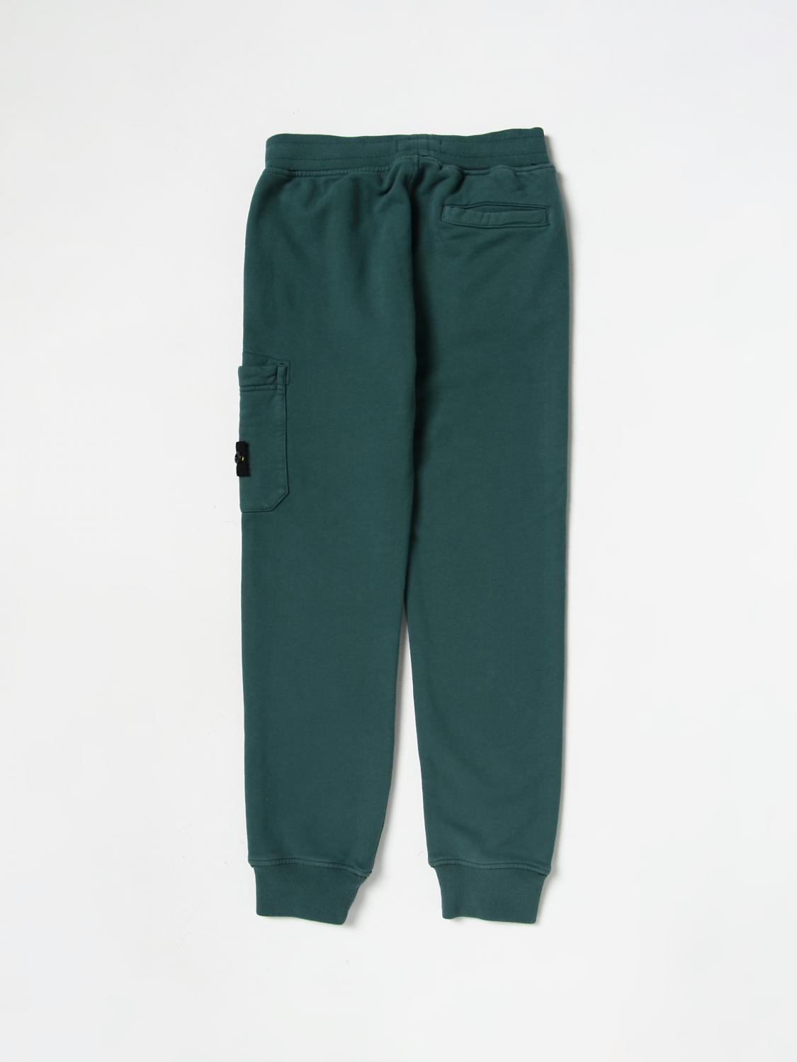 STONE ISLAND JUNIOR PANTS: Stone Island Junior pants in stretch cotton, Green - Img 2