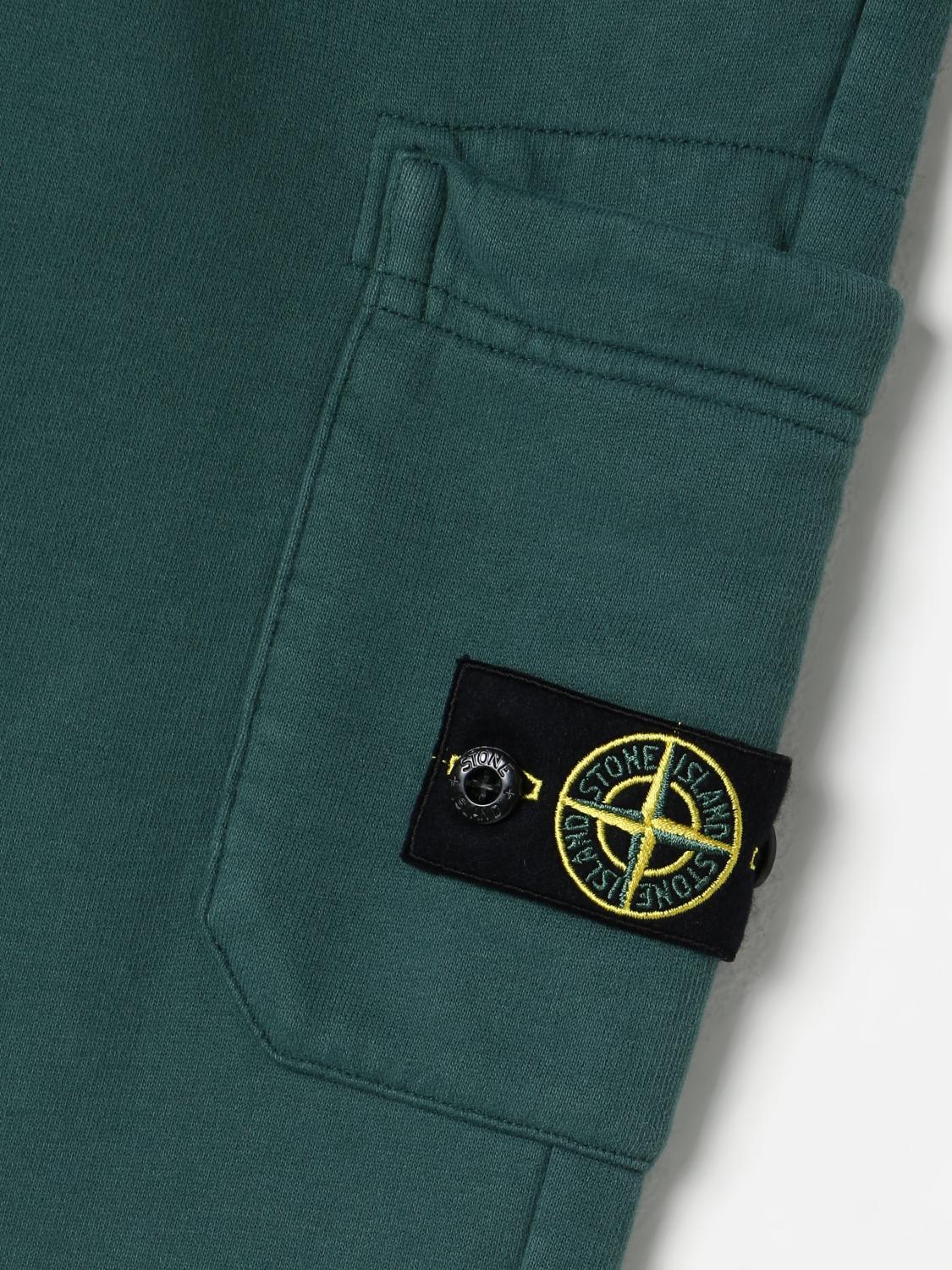 STONE ISLAND JUNIOR PANTS: Stone Island Junior pants in stretch cotton, Green - Img 3