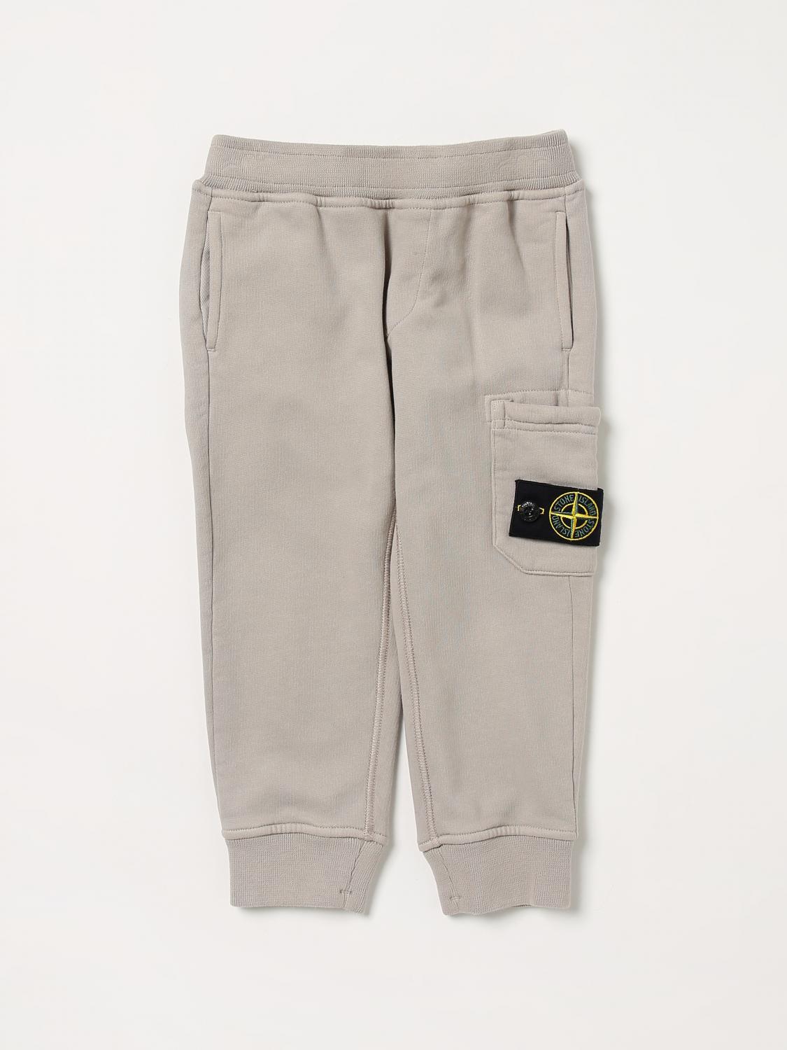 STONE ISLAND JUNIOR PANTS: Stone Island Junior pants in stretch cotton, Dove Grey - Img 1