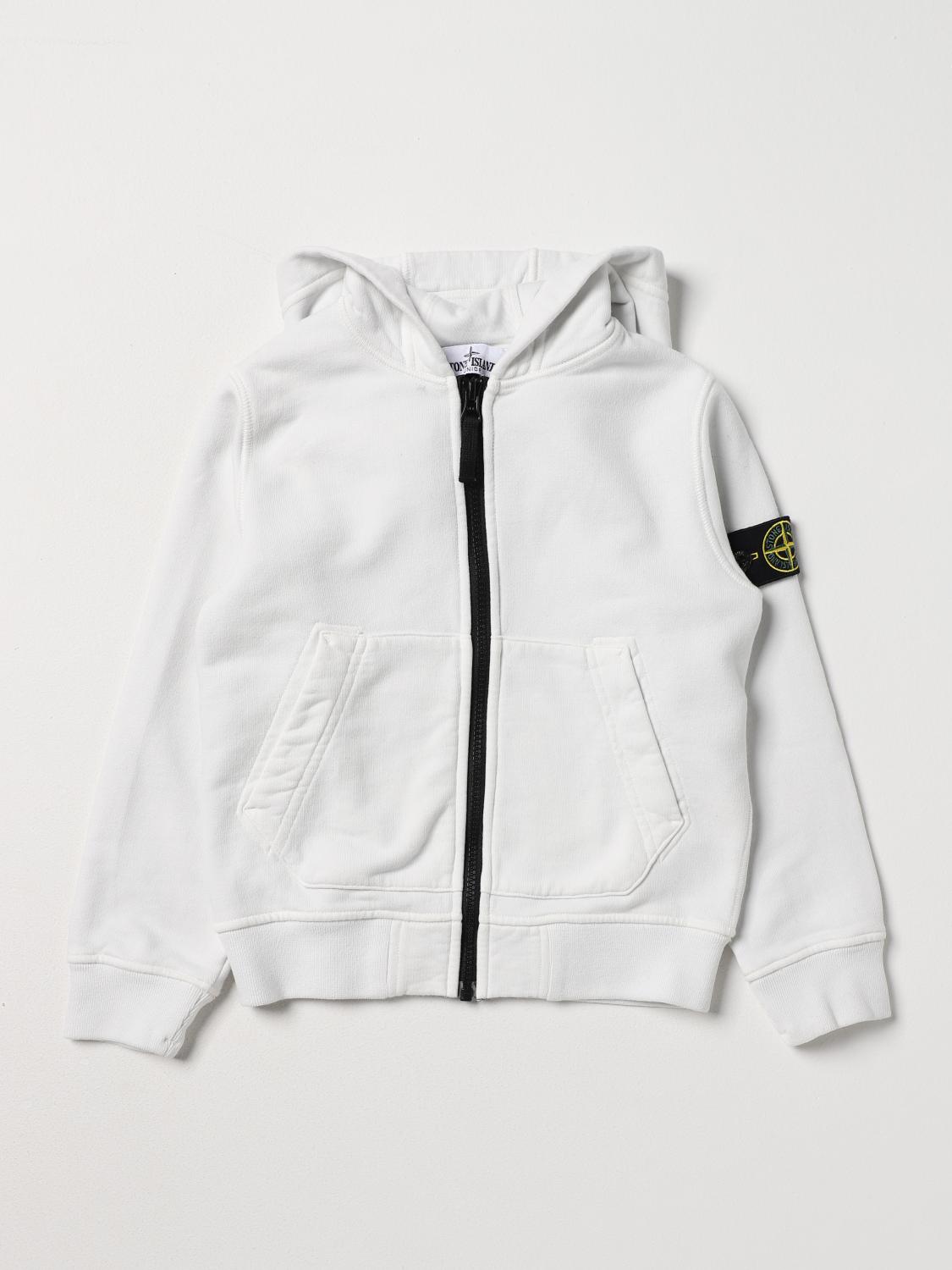 STONE ISLAND JUNIOR PULLOVER: Pullover kinder Stone Island Junior, Weiß - Img 1