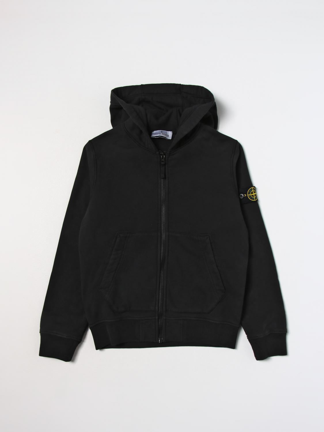 STONE ISLAND JUNIOR PULLOVER: Pullover kinder Stone Island Junior, Schwarz - Img 1
