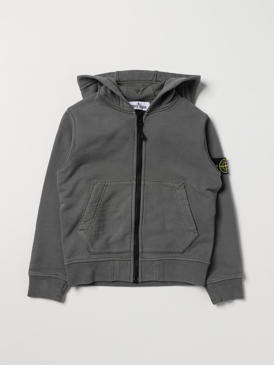 STONE ISLAND JUNIOR PULLOVER: Pullover kinder Stone Island Junior, Grau - Img 1