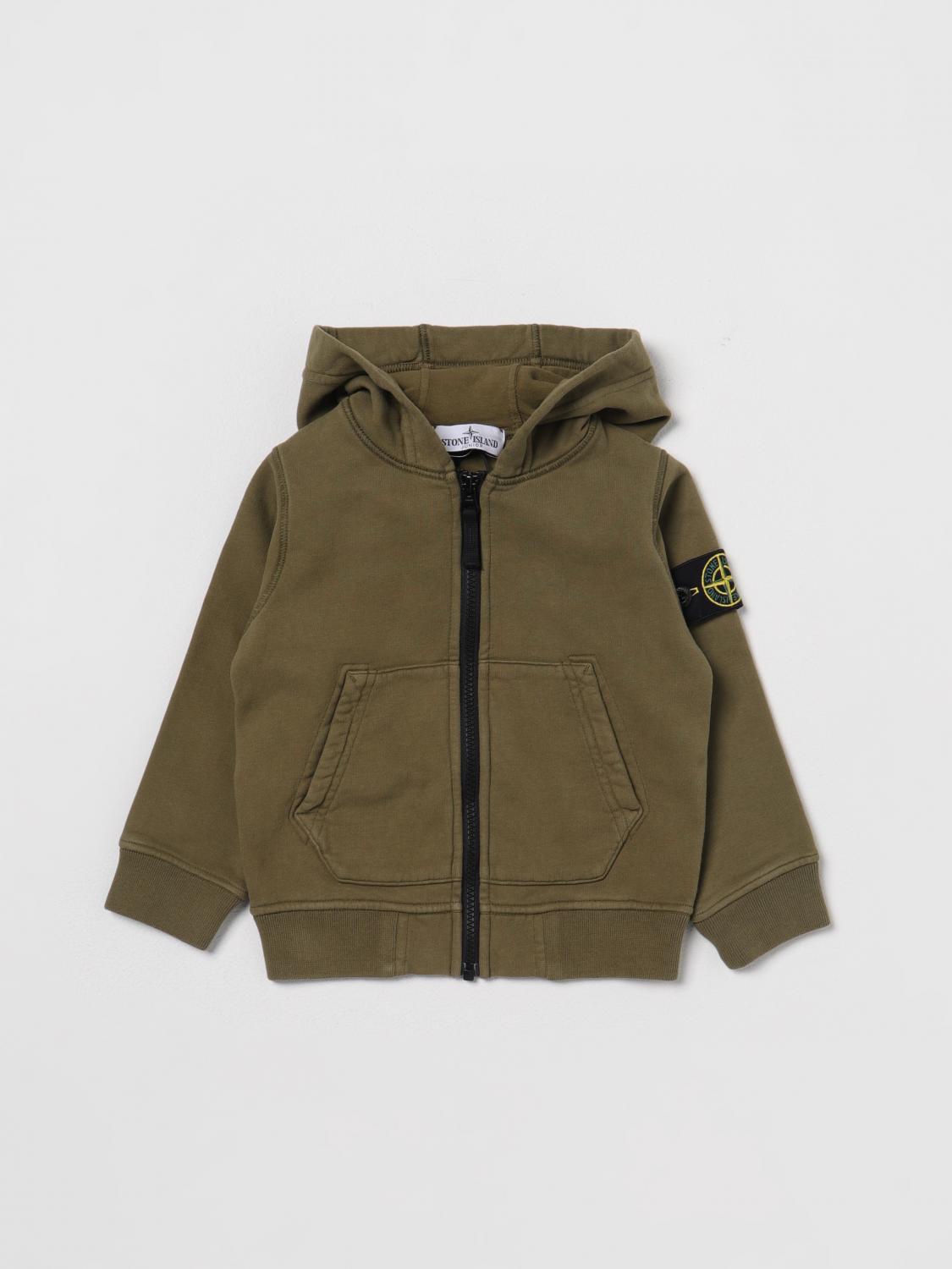 STONE ISLAND JUNIOR PULLOVER: Pullover kinder Stone Island Junior, Olive - Img 1