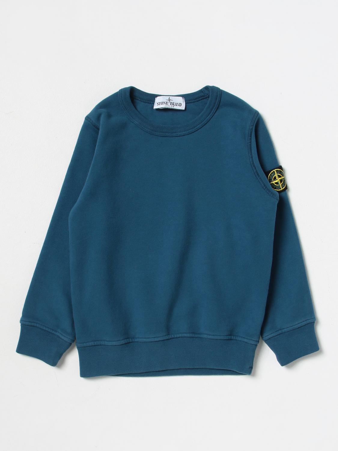 STONE ISLAND JUNIOR PULLOVER: Pullover kinder Stone Island Junior, Blau - Img 1
