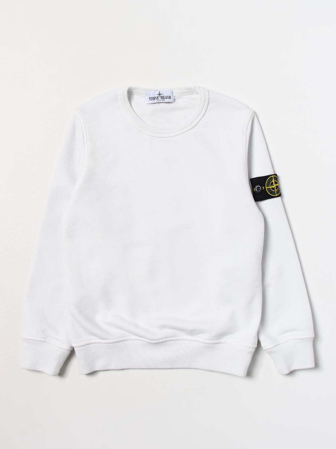 STONE ISLAND JUNIOR PULLOVER: Pullover kinder Stone Island Junior, Ivory - Img 1