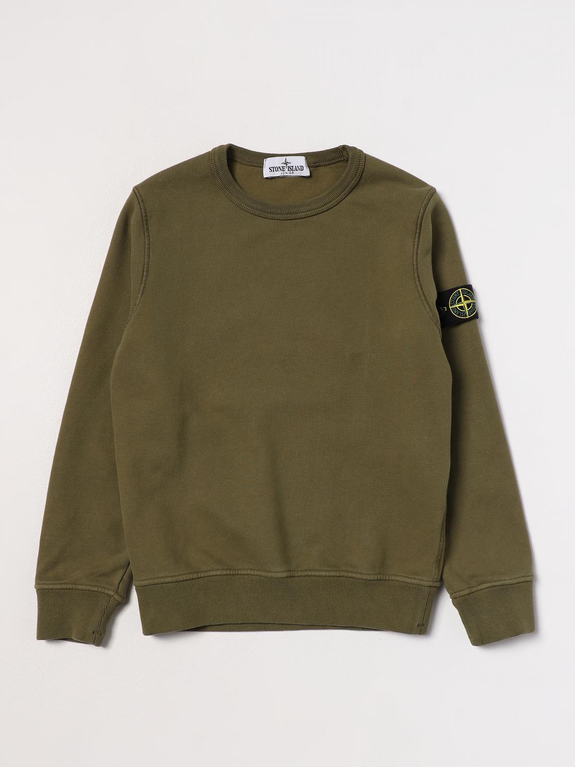 STONE ISLAND JUNIOR PULLOVER: Pullover kinder Stone Island Junior, Military - Img 1