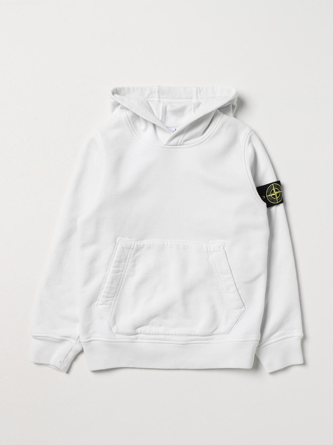 STONE ISLAND JUNIOR PULL: Pull enfant Stone Island Junior, Blanc - Img 1