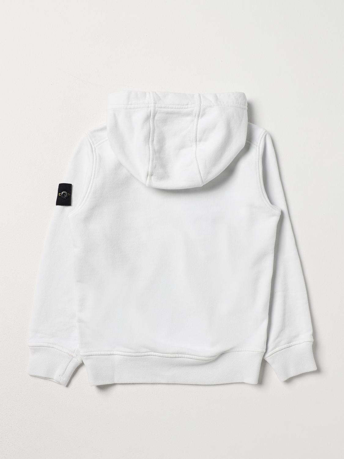 STONE ISLAND JUNIOR PULL: Pull enfant Stone Island Junior, Blanc - Img 2
