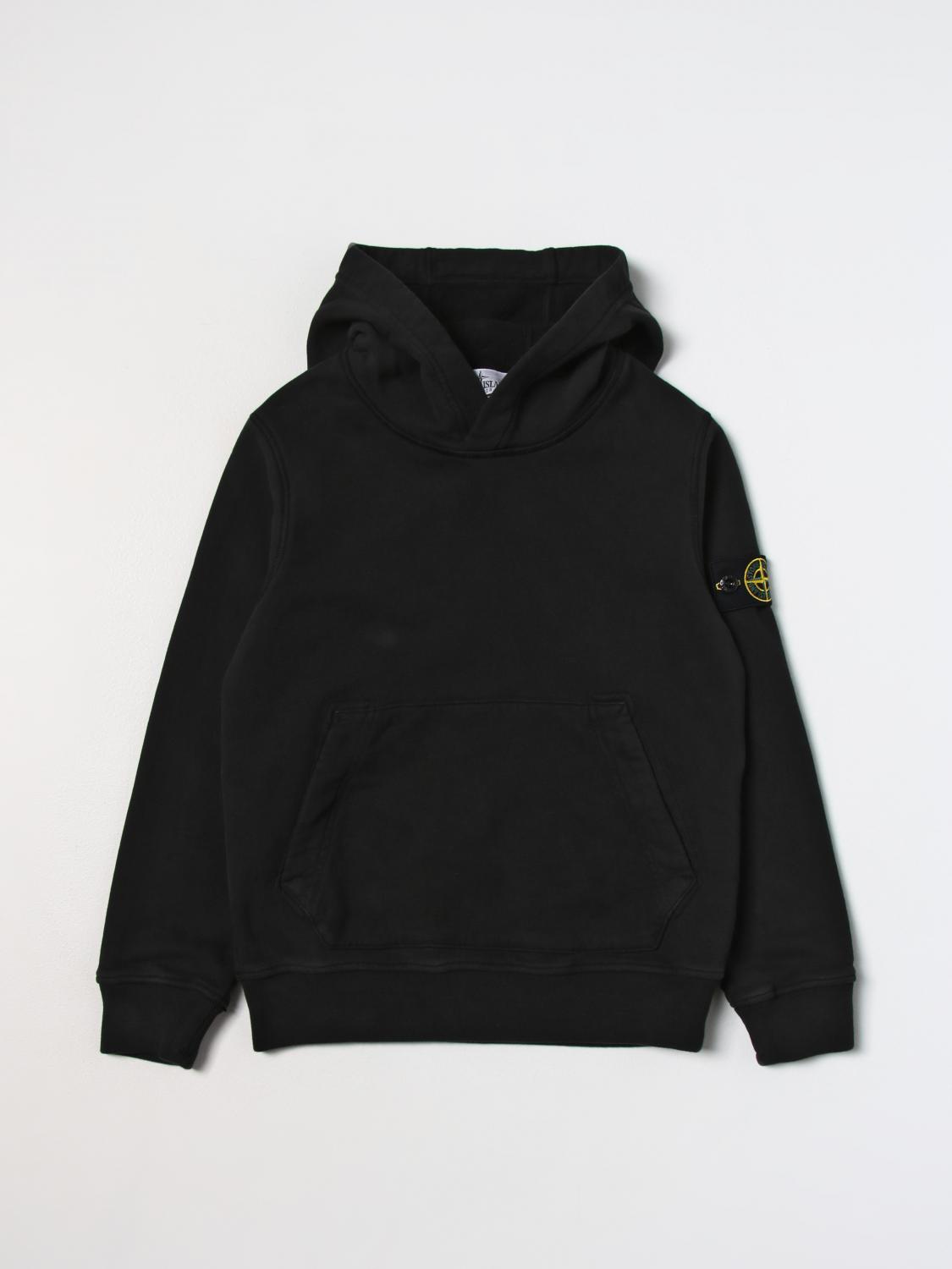 STONE ISLAND JUNIOR PULLOVER: Pullover kinder Stone Island Junior, Schwarz - Img 1