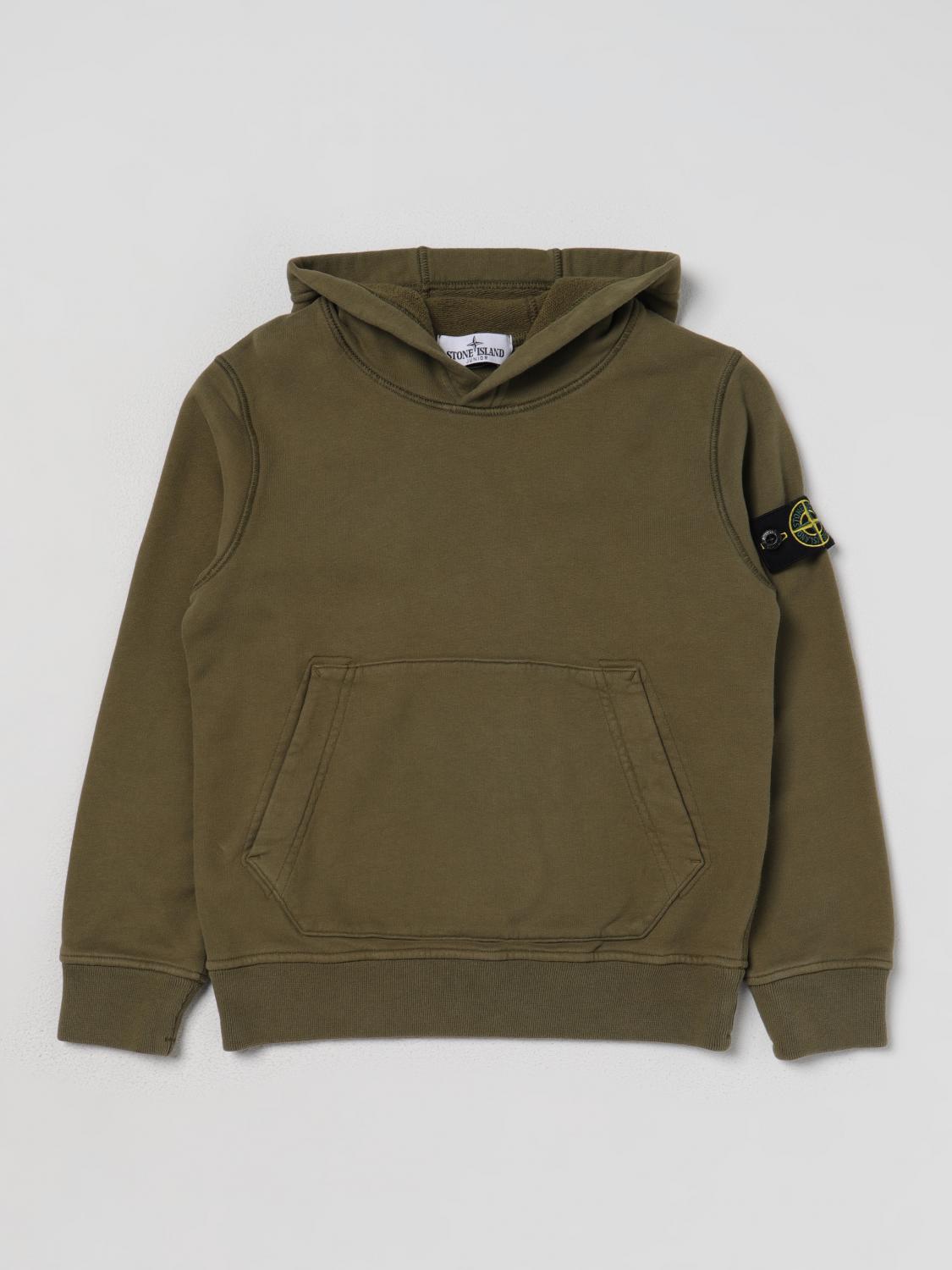 STONE ISLAND JUNIOR PULLOVER: Pullover kinder Stone Island Junior, Military - Img 1
