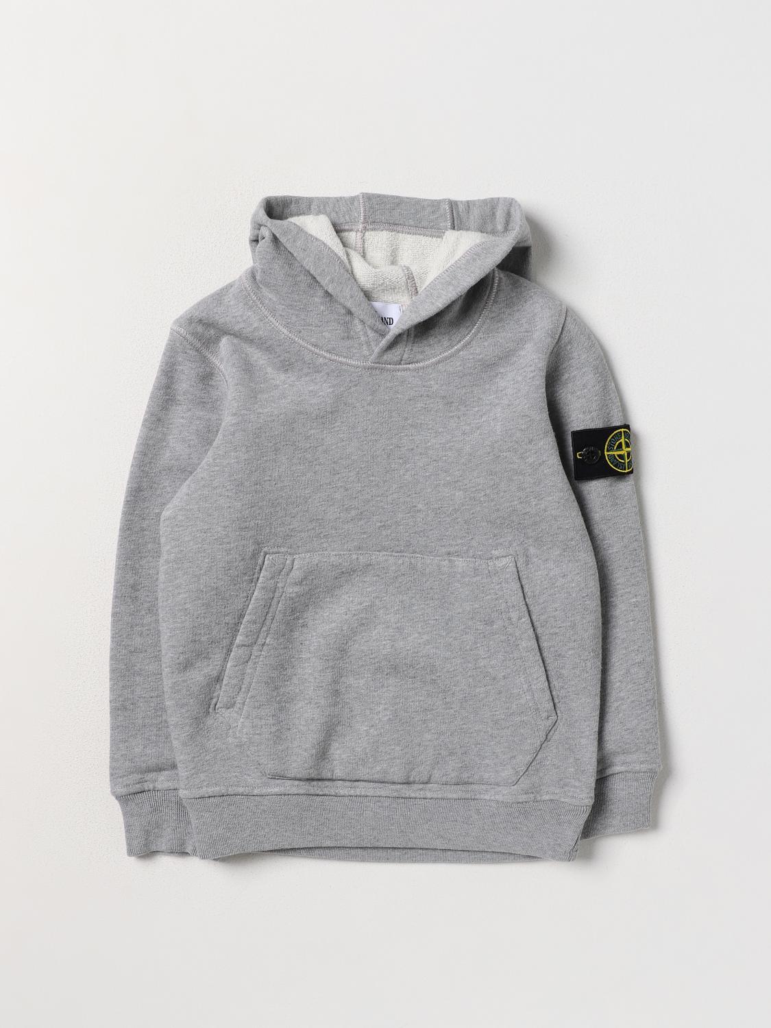 STONE ISLAND JUNIOR PULLOVER: Pullover kinder Stone Island Junior, Grau 1 - Img 1