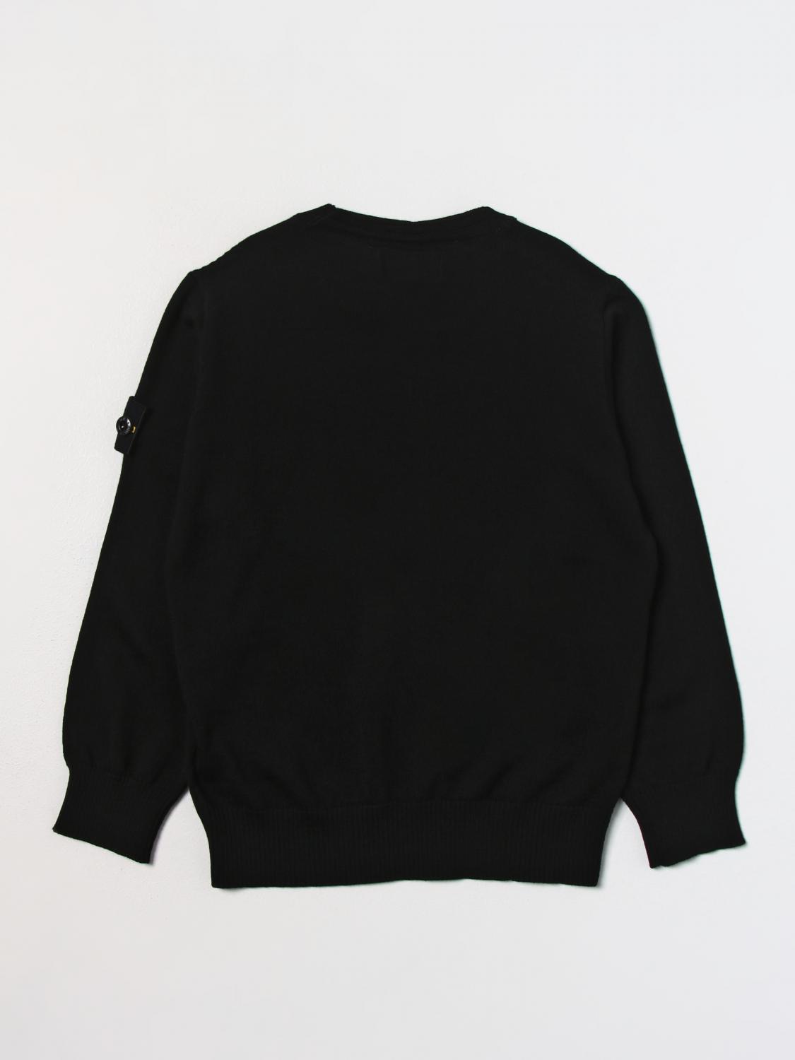 Stone Island Junior wool sweater - Black | 509C4 | GIGLIO.COM