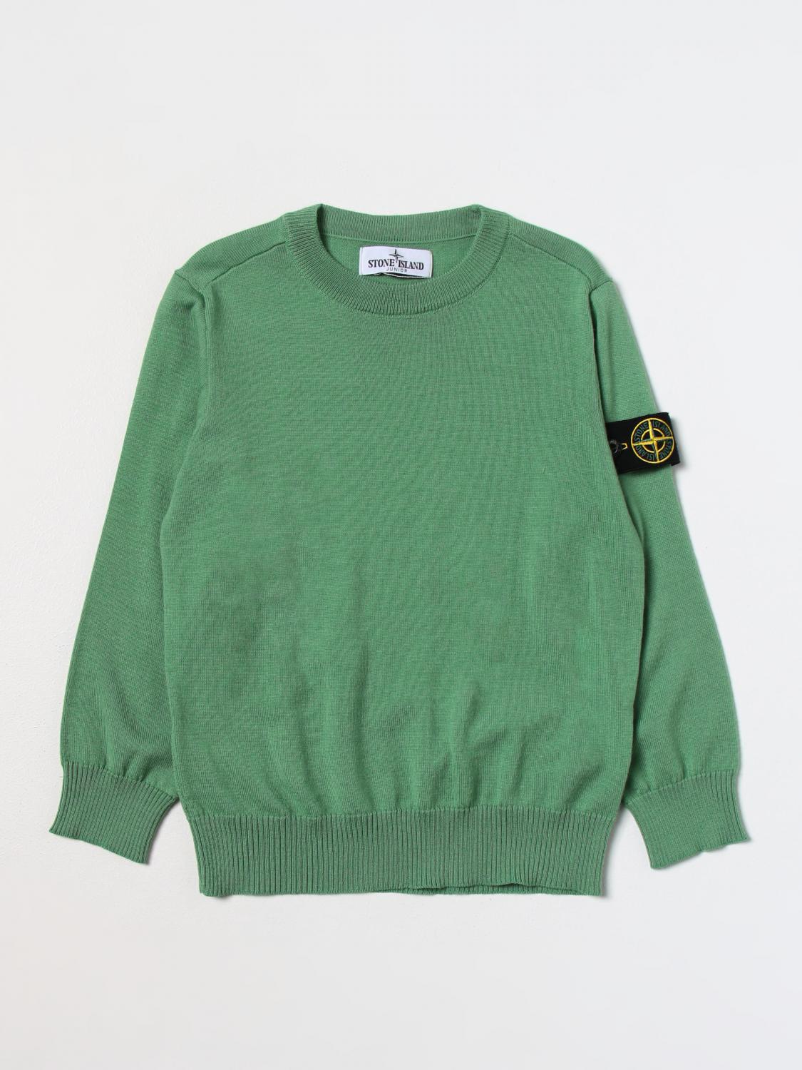 STONE ISLAND JUNIOR PULLOVER: Pullover kinder Stone Island Junior, Grün - Img 1