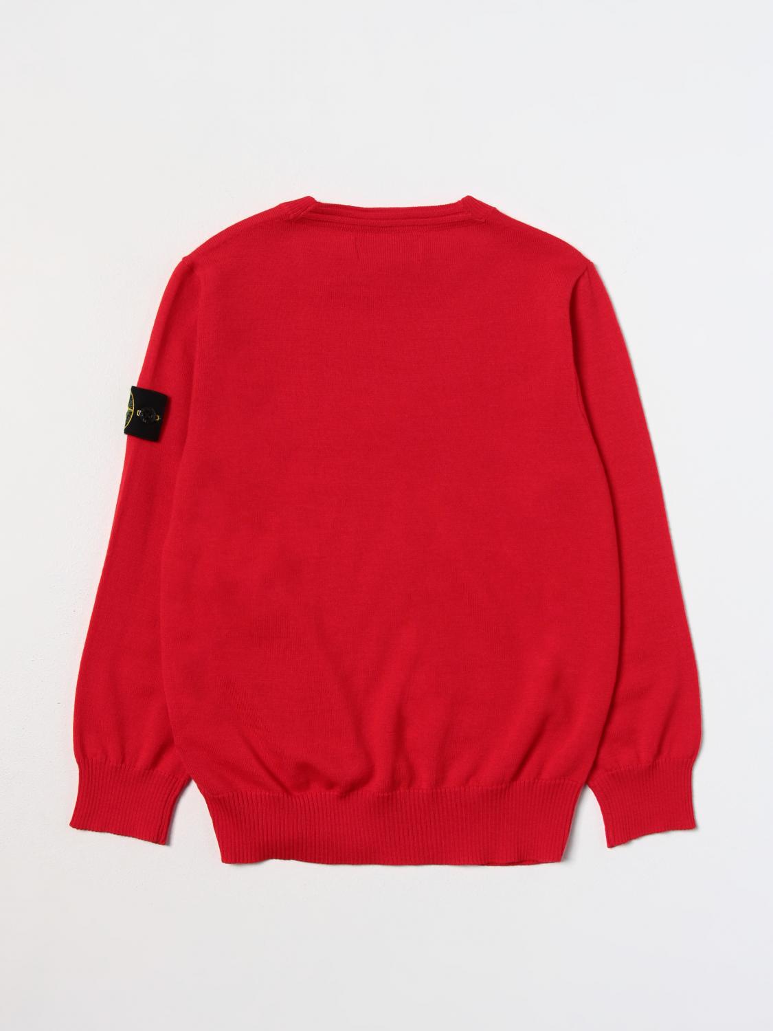 STONE ISLAND JUNIOR PULLOVER: Pullover kinder Stone Island Junior, Rot - Img 2