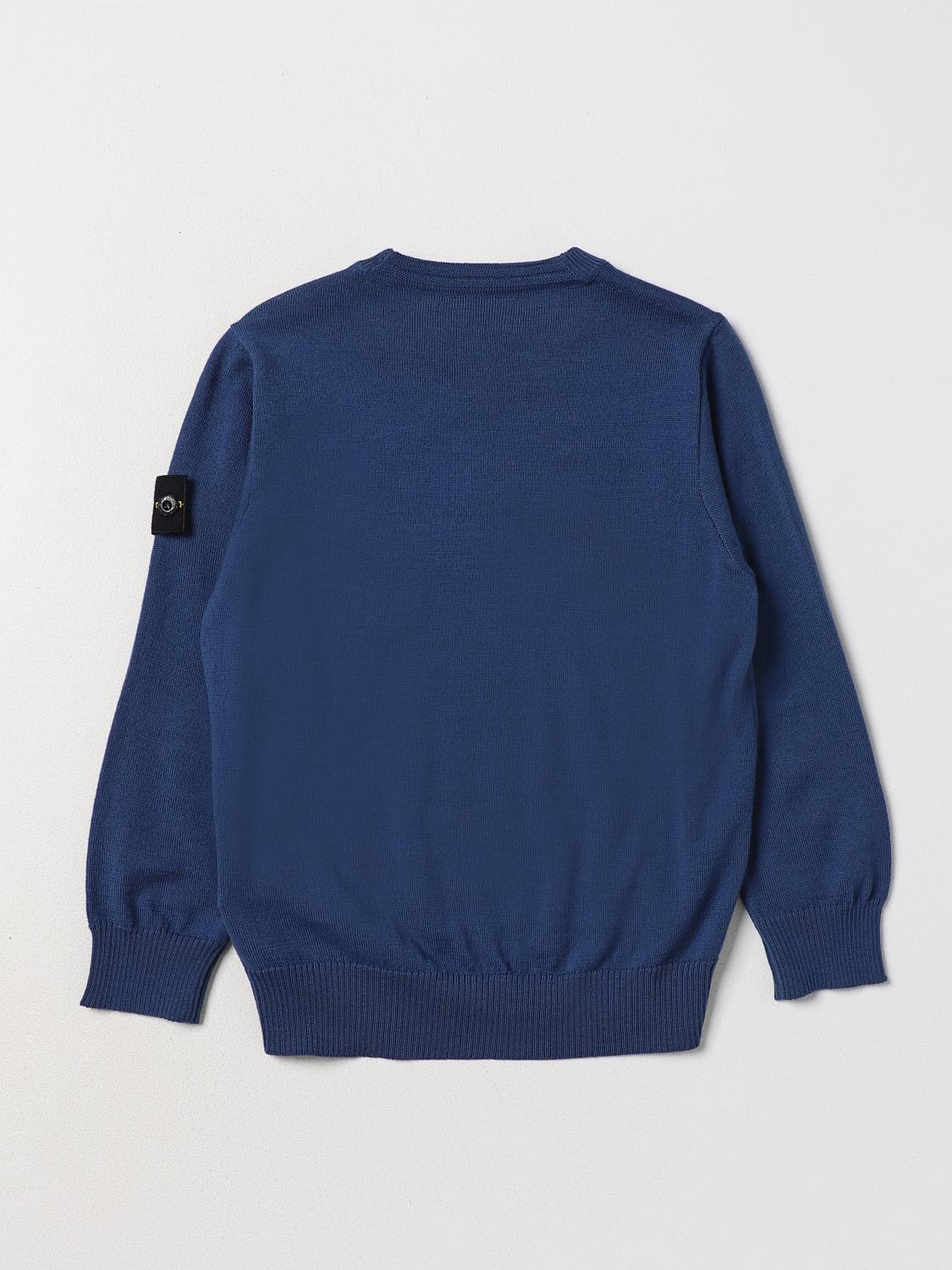 STONE ISLAND JUNIOR PULL: Pull enfant Stone Island Junior, Bleu Marine - Img 2