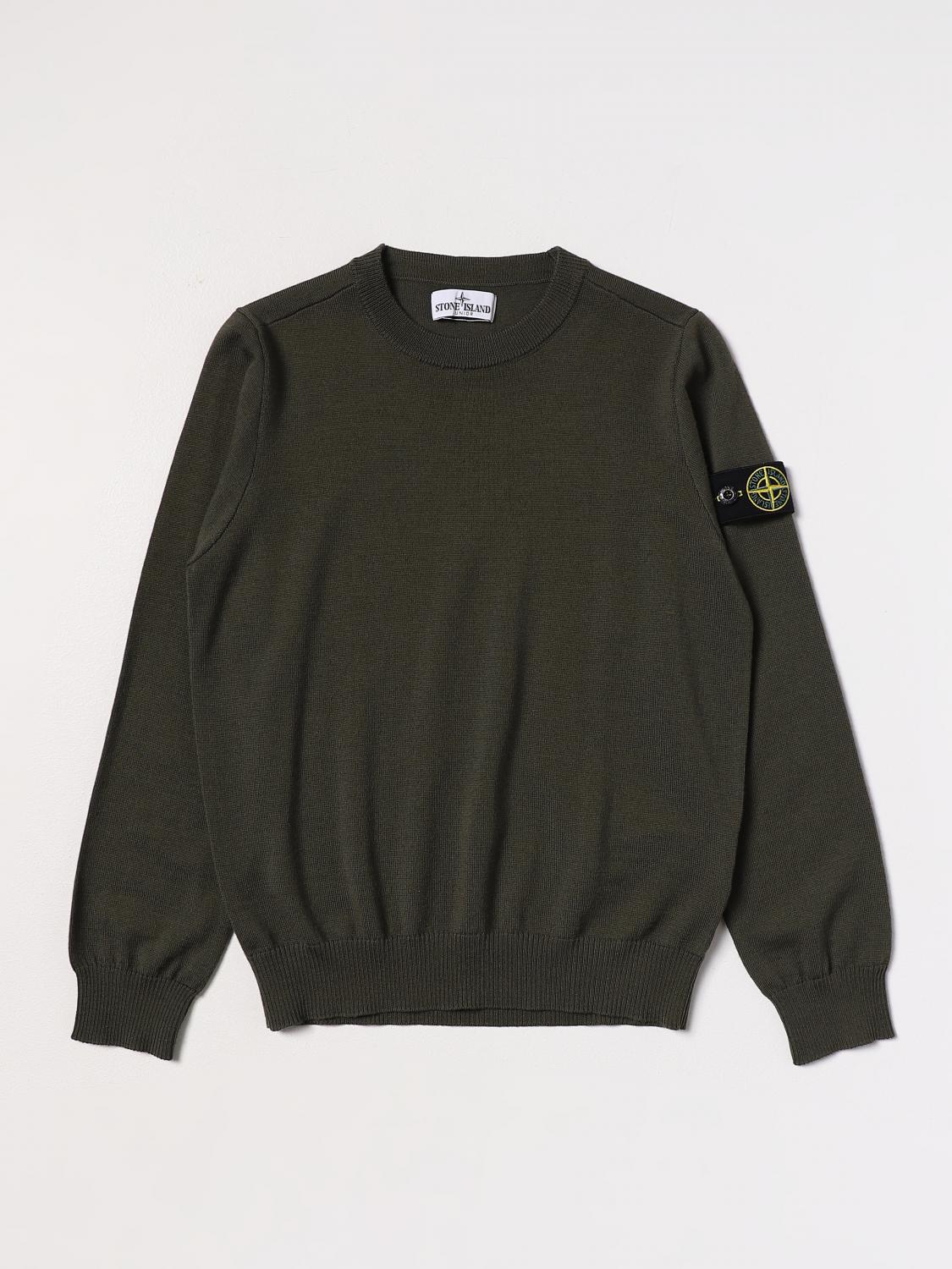 STONE ISLAND JUNIOR PULLOVER: Pullover kinder Stone Island Junior, Military - Img 1