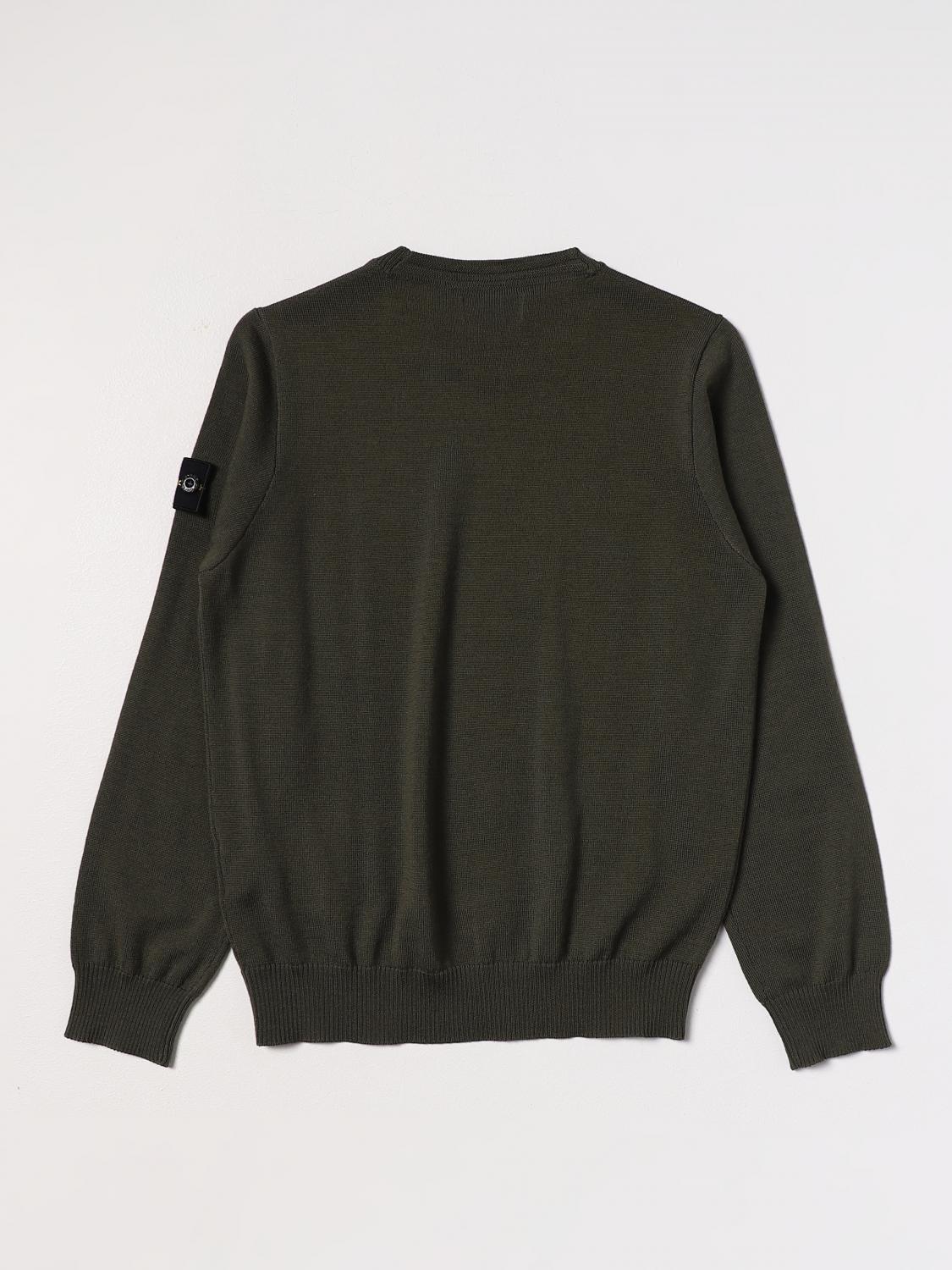 STONE ISLAND JUNIOR PULLOVER: Pullover kinder Stone Island Junior, Military - Img 2