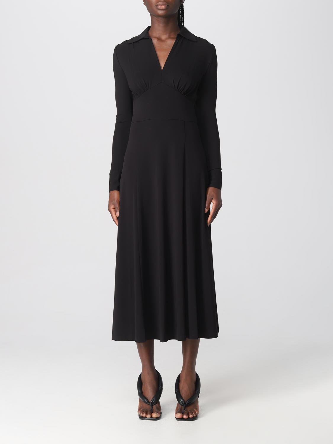 michael kors stretch jersey dress in - Black Polka dot