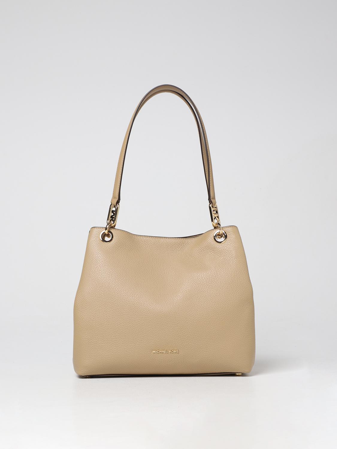 MICHAEL KORS BORSA A SPALLA: Borsa Kensington Michael Kors in pelle a grana, Cammello - Img 1