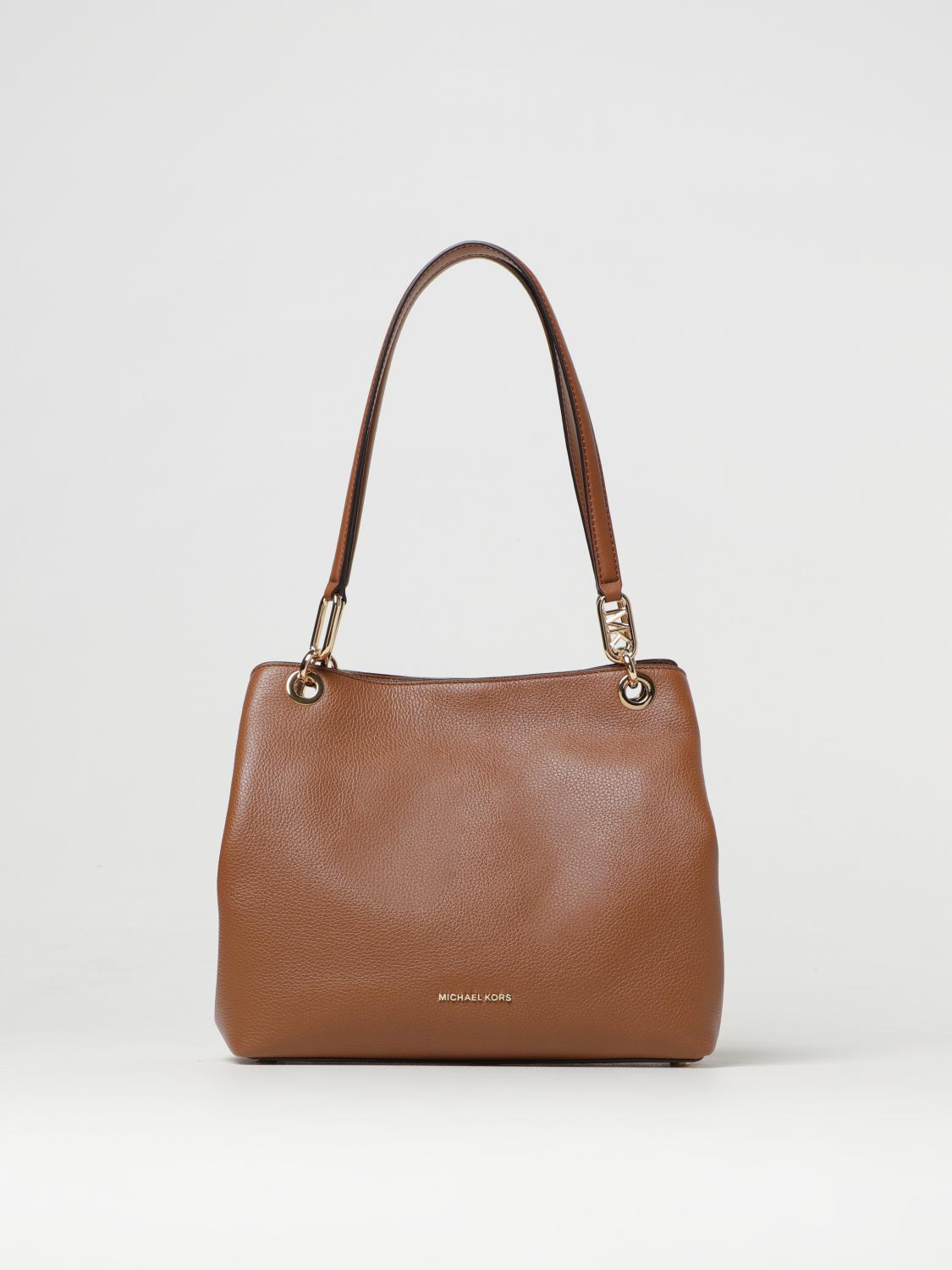 MICHAEL KORS BORSA A SPALLA: Borsa Kensington Michael Kors in pelle a grana, Cuoio - Img 1