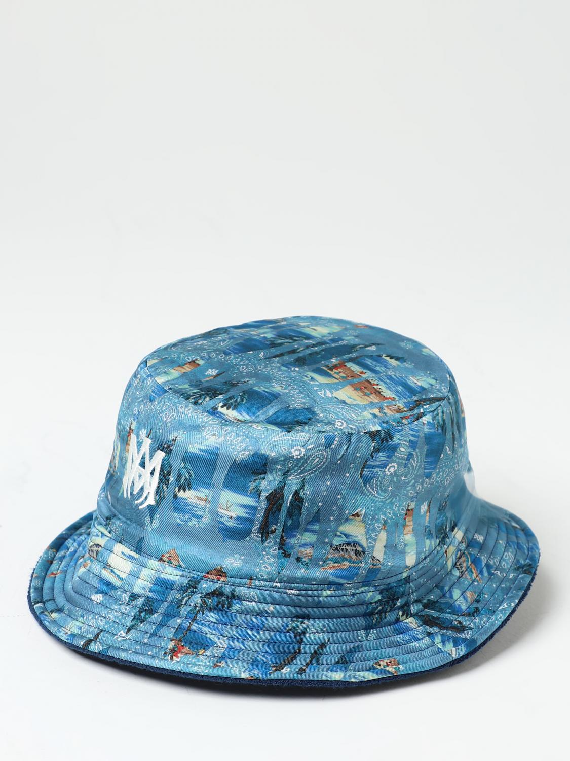 AMIRI CAPPELLO: Cappello Amiri reversibile in seta e spugna di cotone, Blue - Img 1