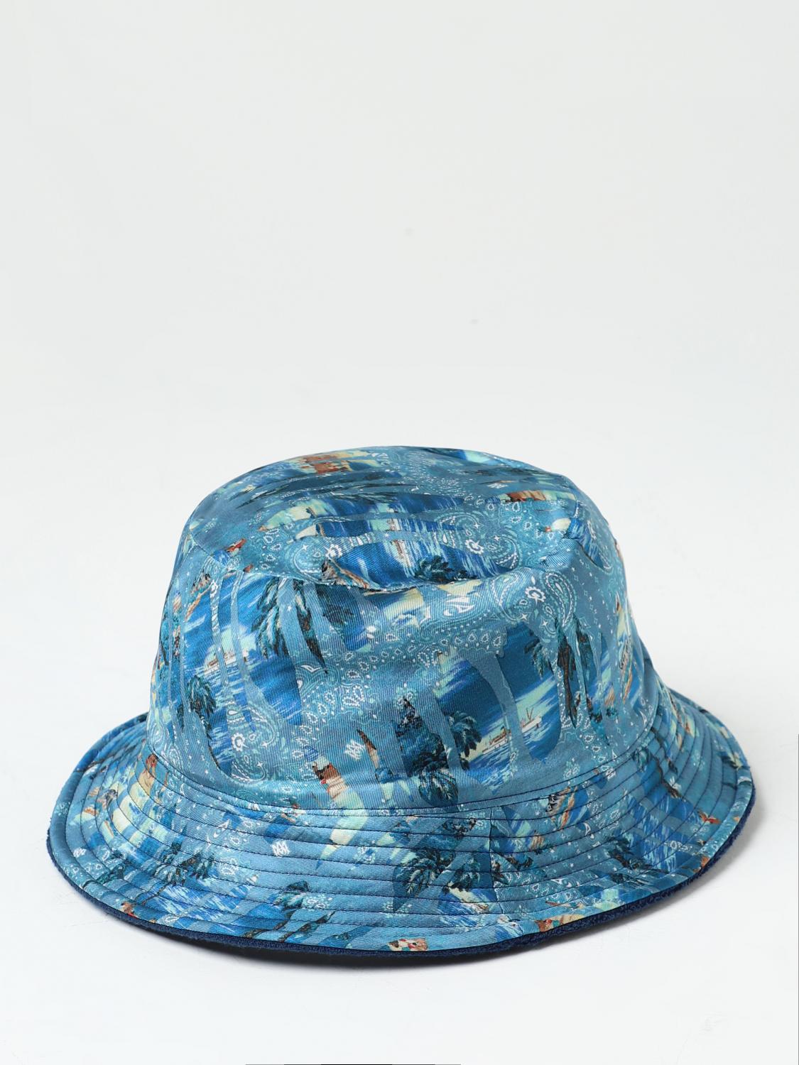 AMIRI CAPPELLO: Cappello Amiri reversibile in seta e spugna di cotone, Blue - Img 2