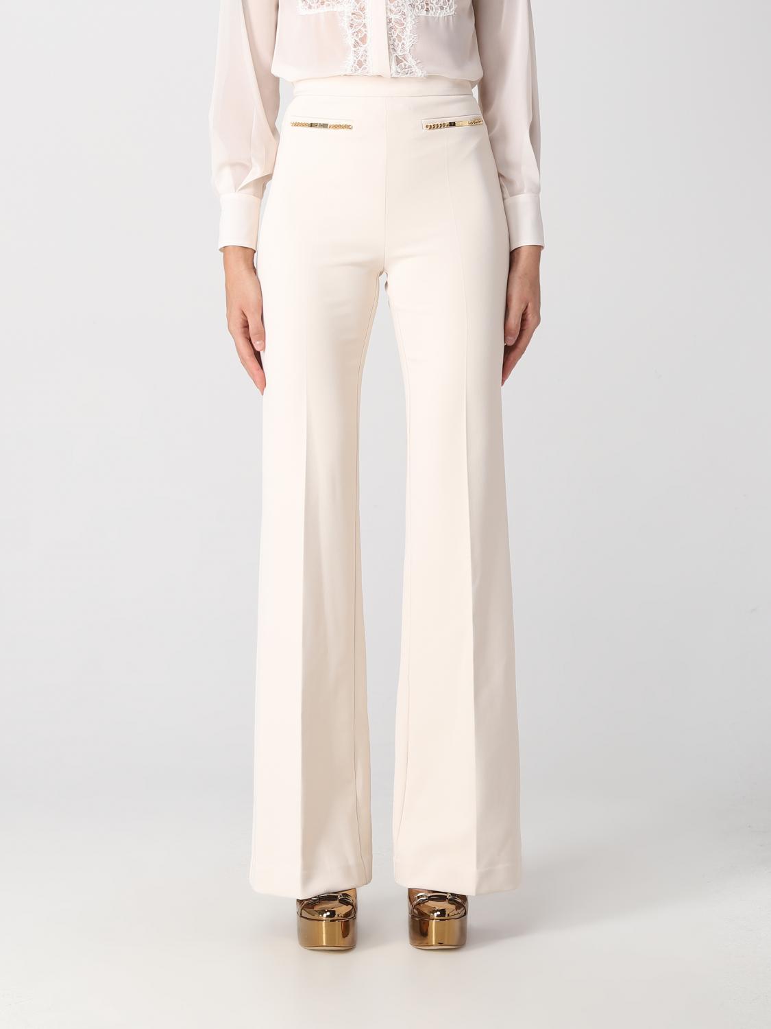 パンツ ELISABETTA FRANCHI Woman Pants Yellow Cream PAS14 E84 ELISABETTA FRANCHI: Pants woman - Yellow Cream | Elisabetta