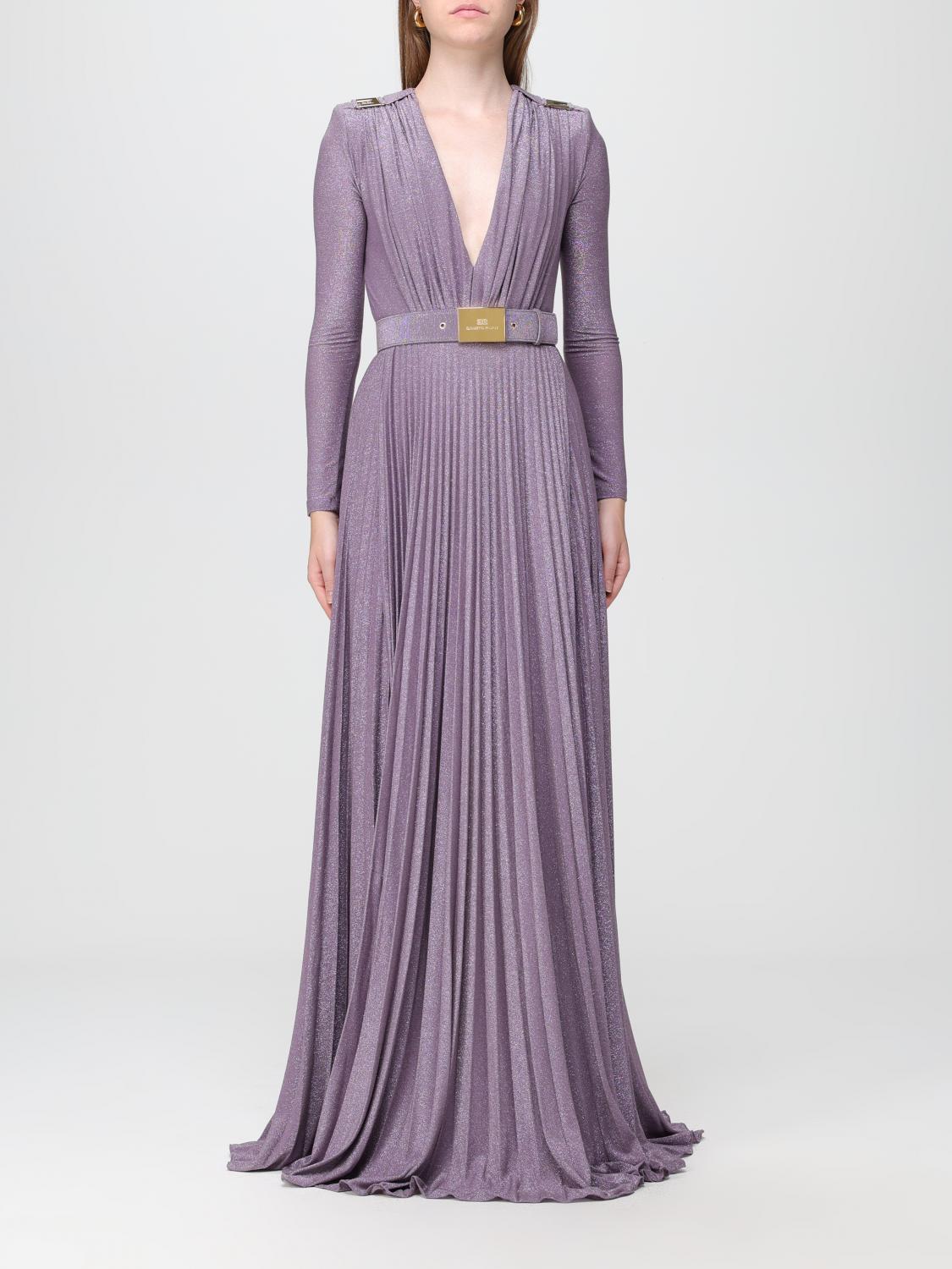 ワンピース ELISABETTA FRANCHI Woman Dress Grey AB568 155 Elisabetta Franchi Draped Knot Detailing Dress | Grey | FARFETCH
