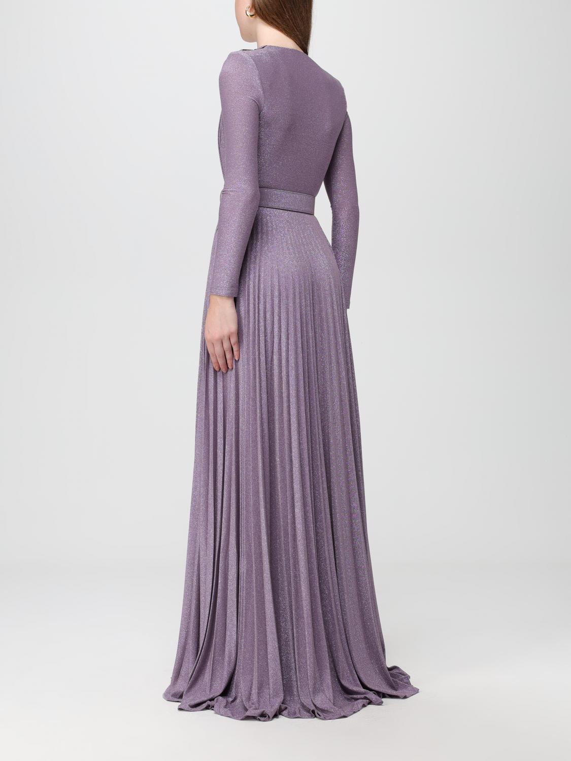 ワンピース ELISABETTA FRANCHI Woman Dress Violet AB580 AS6 Dress Violet Elisabetta Franchi - Le Follie Shop