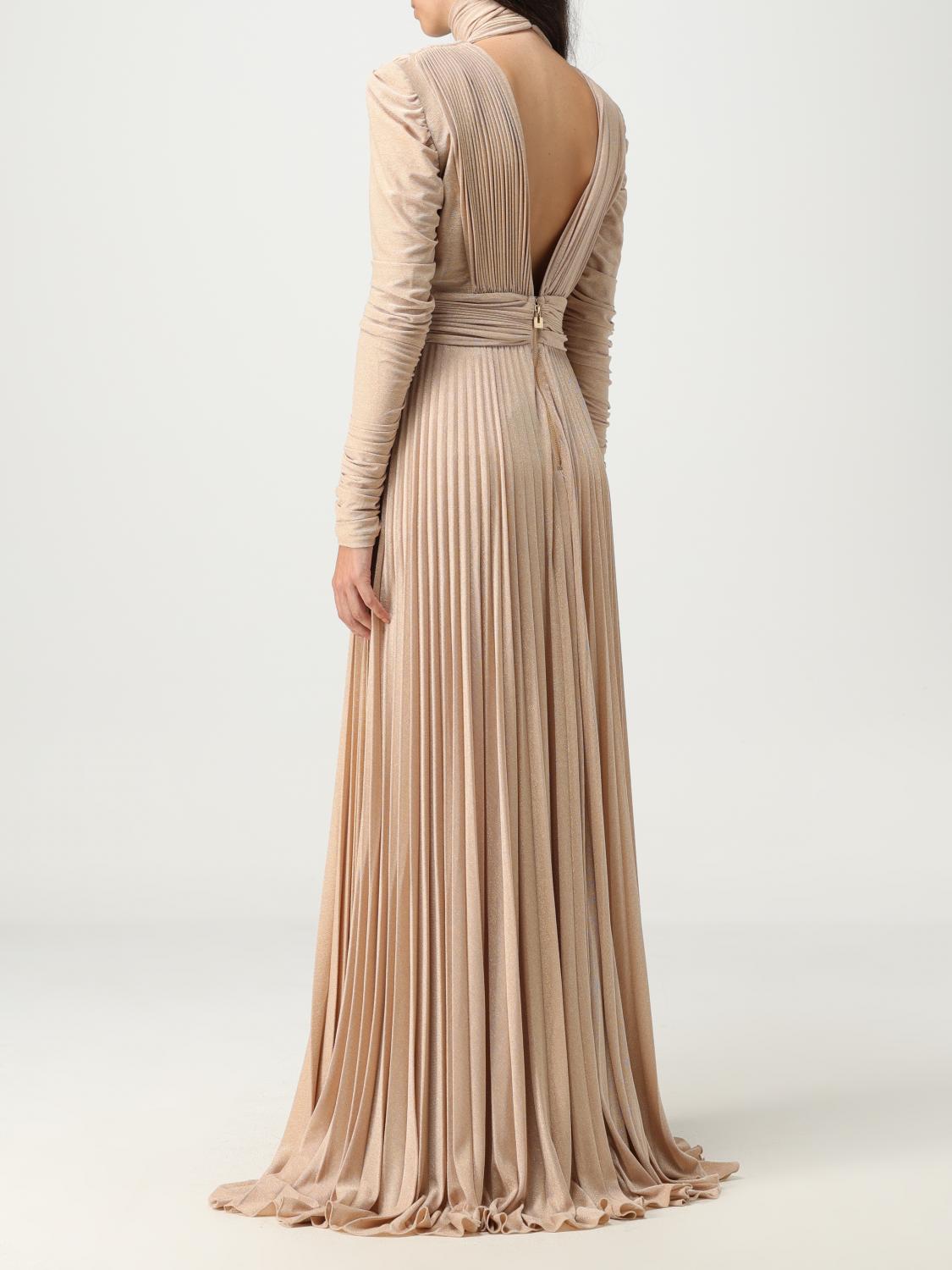 ELISABETTA FRANCHI: Dress woman - Beige | Elisabetta Franchi