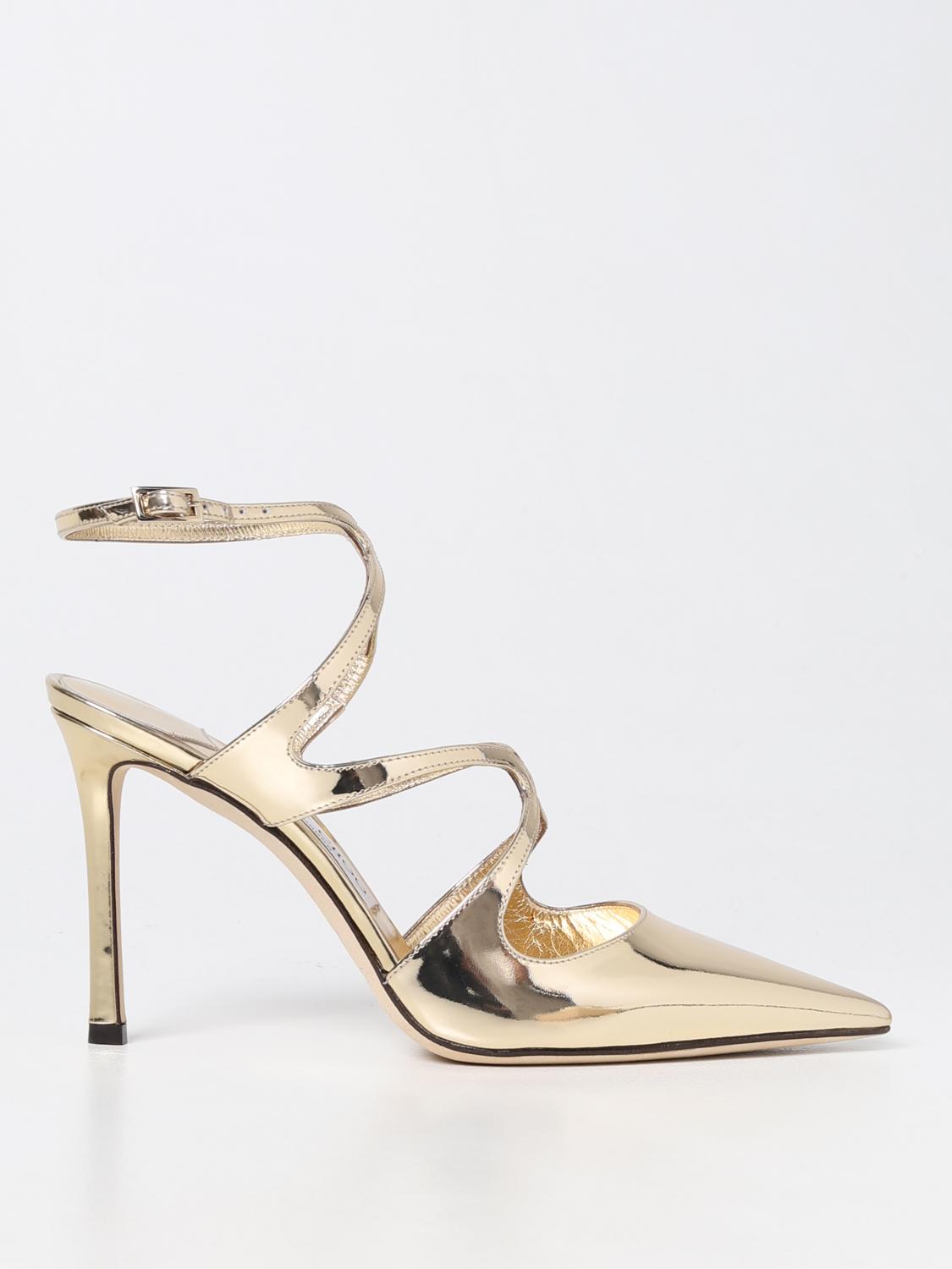 Jimmy Choo Azia pumps in laminated patent leather - Gold | AZIA