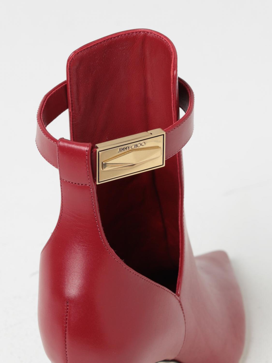 JIMMY CHOO STIVALETTI: Stivaletto Nell Jimmy Choo in pelle, Rosso - Img 4