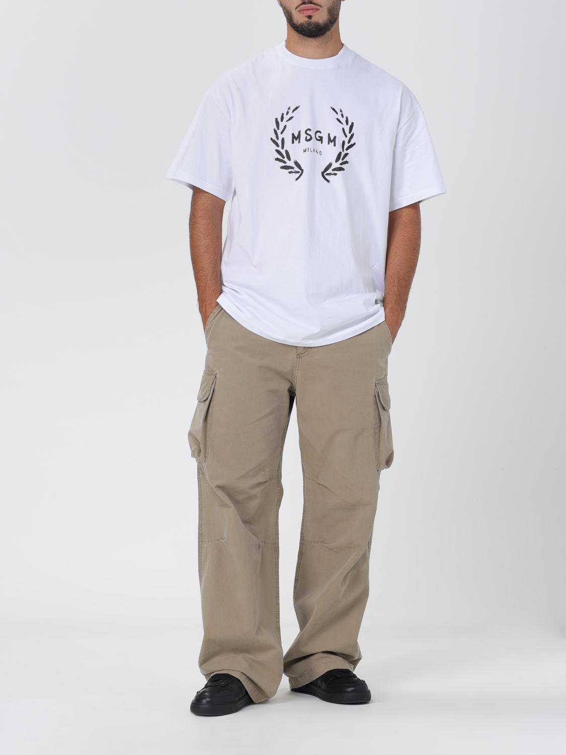 MSGM T-SHIRT: MSGM cotton t-shirt, White - Img 2