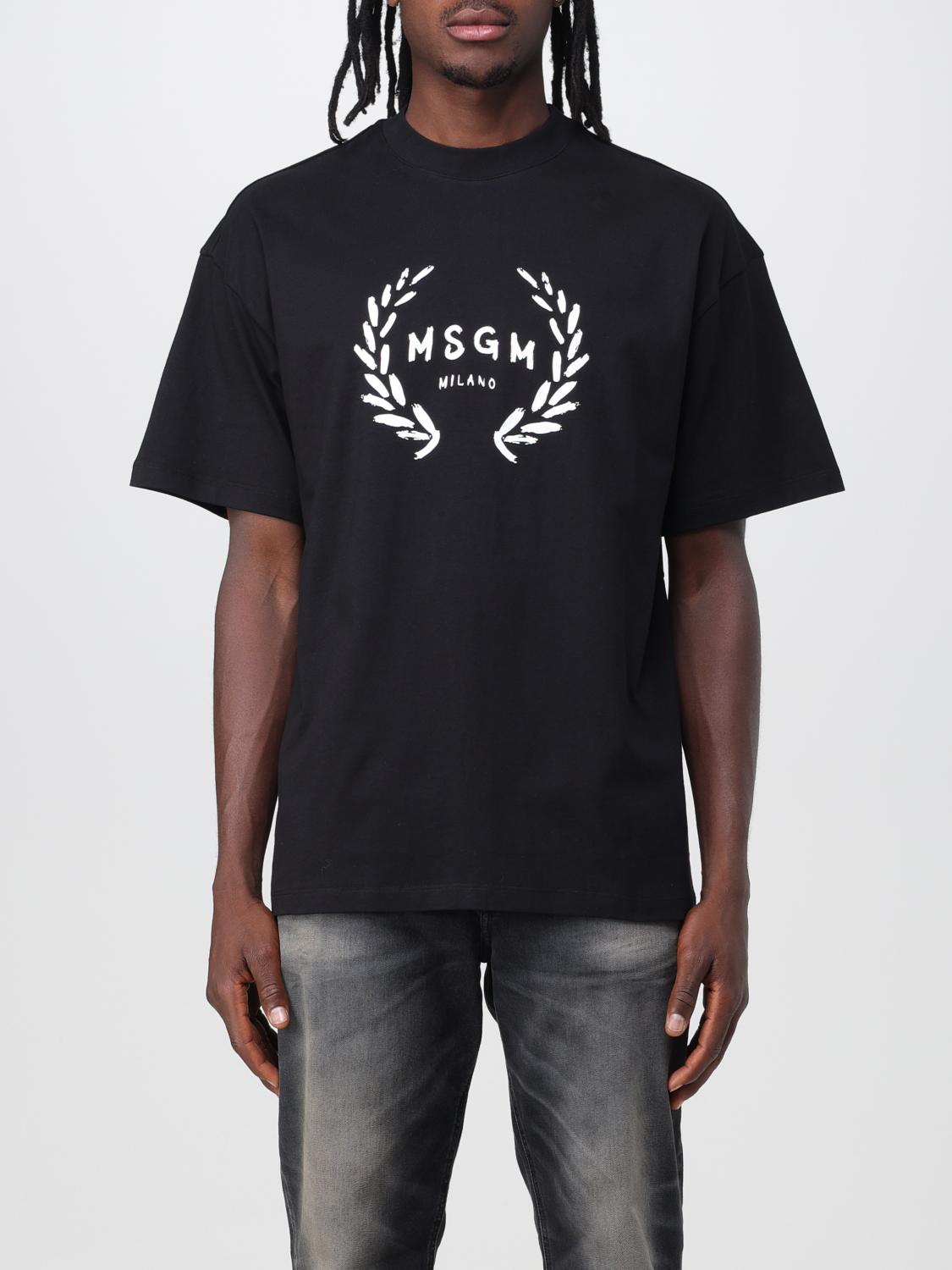 MSGM Tシャツ: Tシャツ メンズ MSGM, ブラック - Img 1