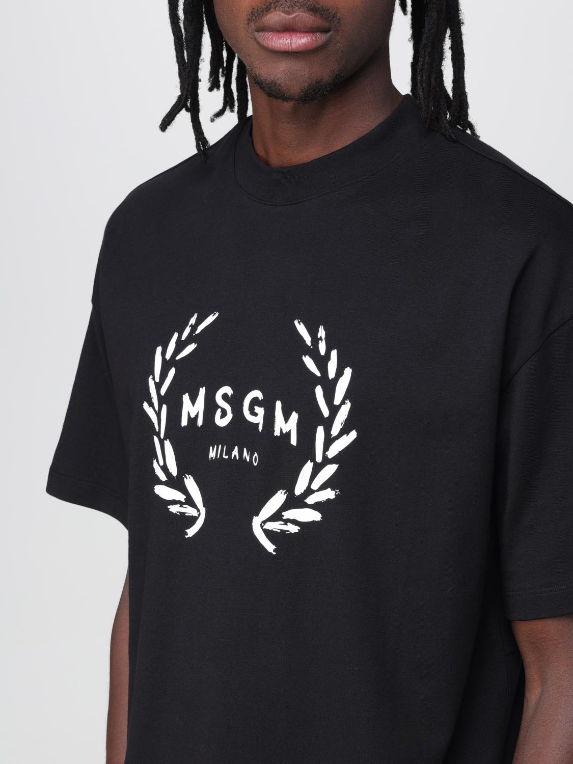 MSGM Tシャツ: Tシャツ メンズ MSGM, ブラック - Img 4