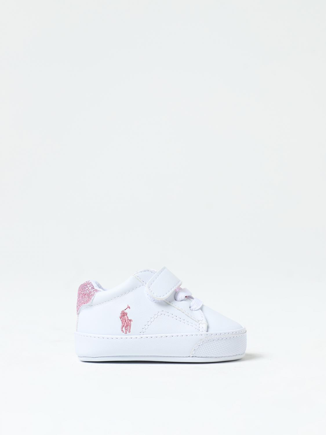 POLO RALPH LAUREN Chaussures enfant Blanc Baskets Bebe Garcon Polo Ralph Lauren RL100721 en ligne sur GIGLIO.COM