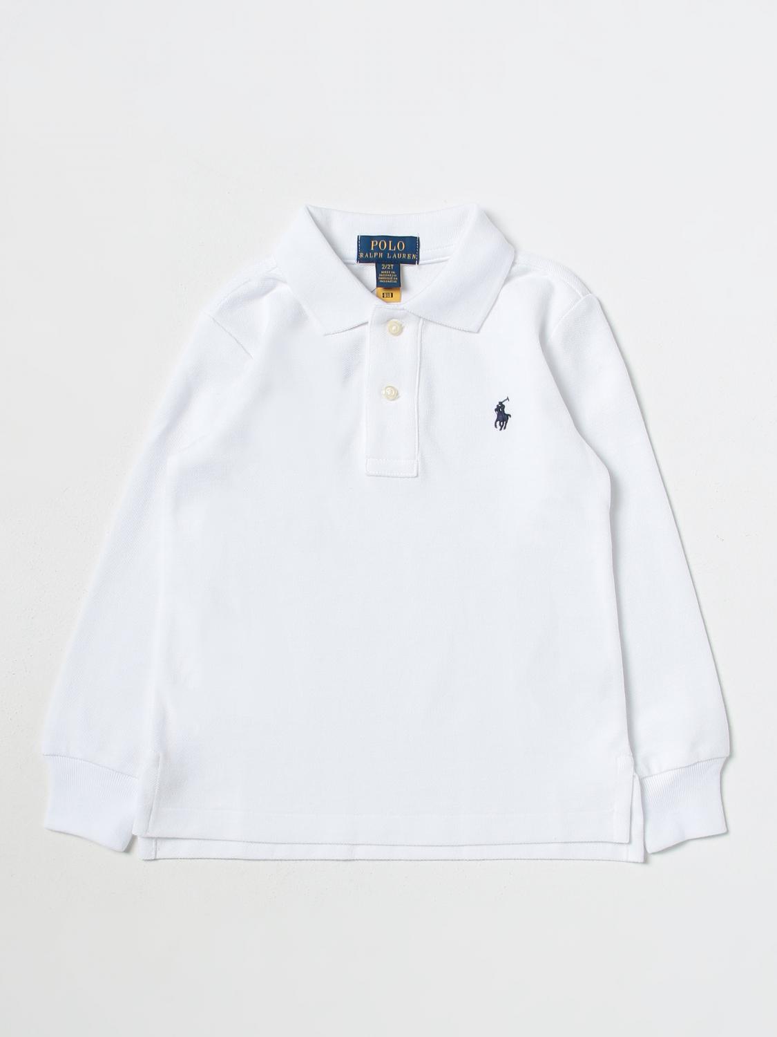 POLO RALPH LAUREN：ポロシャツ ボーイ - ホワイト | GIGLIO.COM