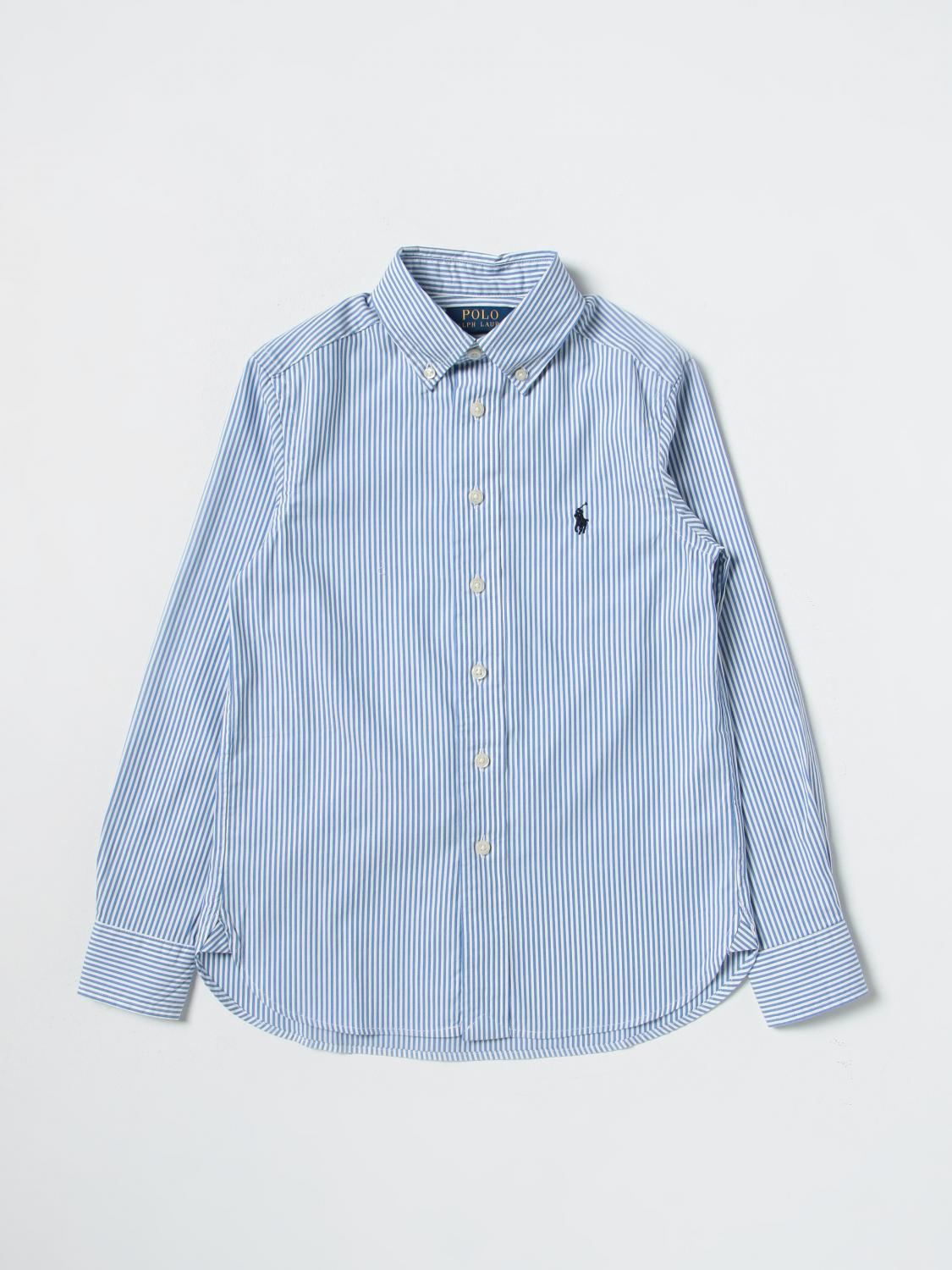 POLO RALPH LAUREN SHIRT: Shirt kids Polo Ralph Lauren, Blue - Img 1