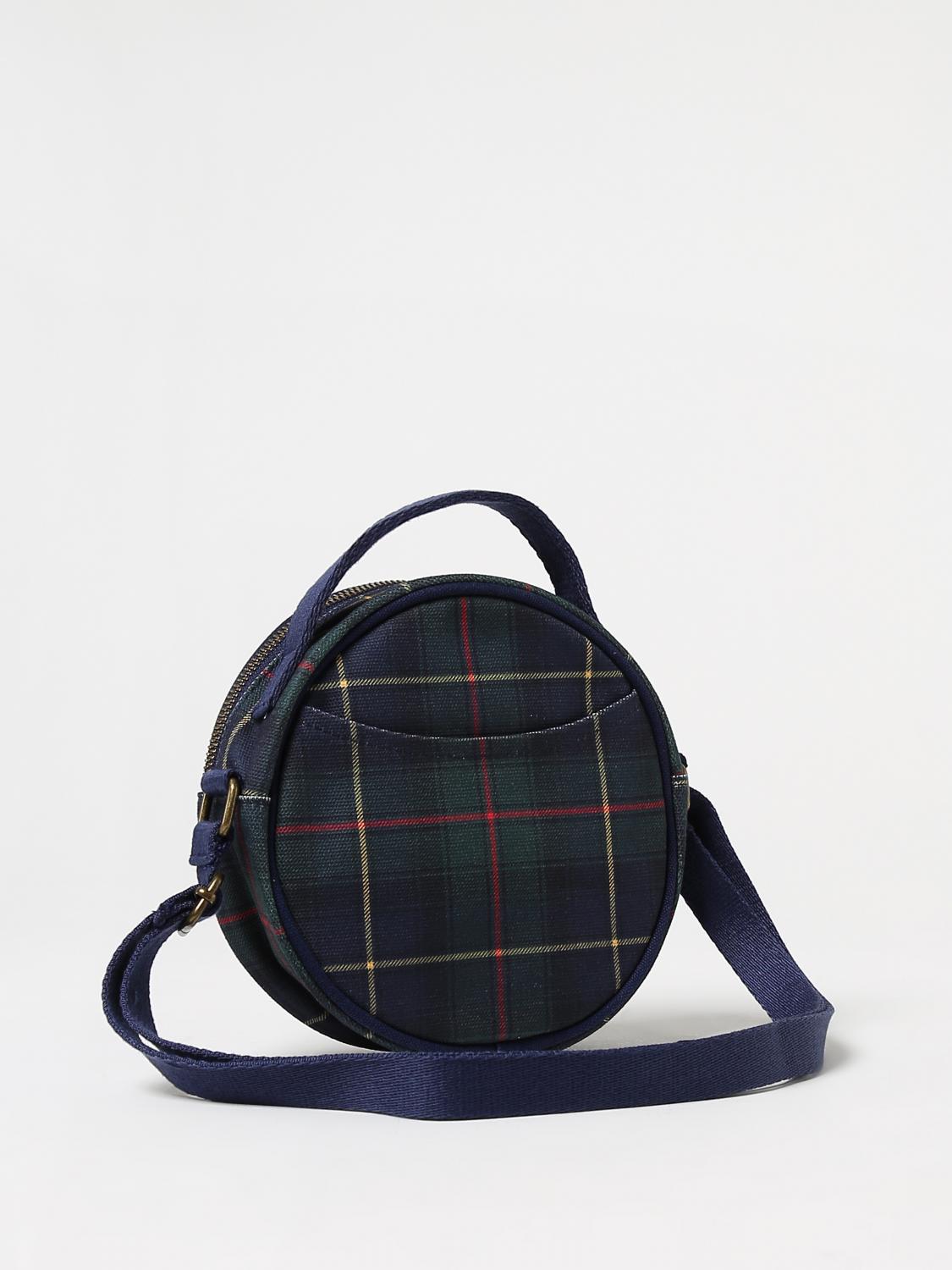 POLO RALPH LAUREN BORSA: Borsa Polo Ralph Lauren in canvas tartan con logo ricamato, Verde - Img 2