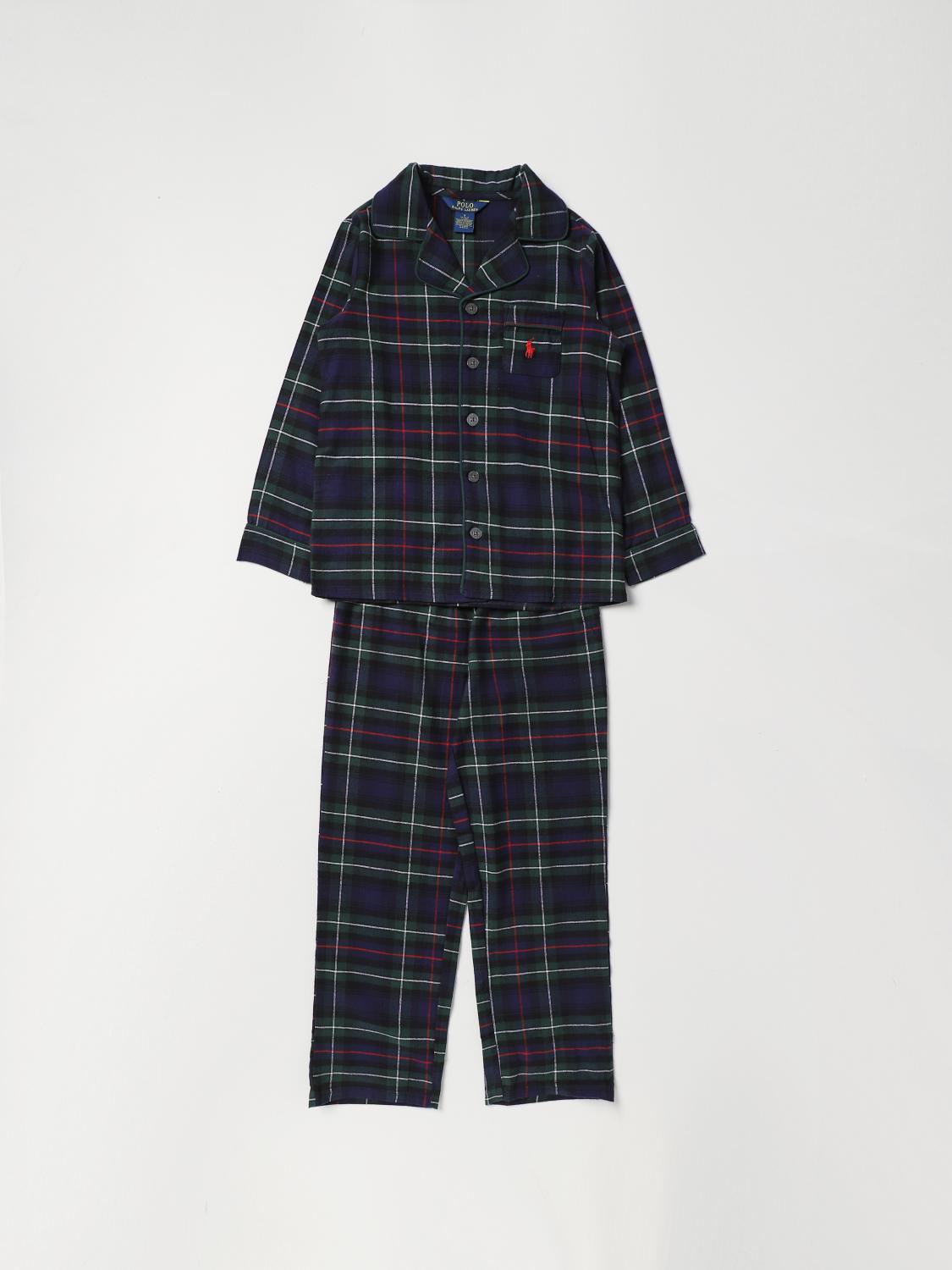 POLO RALPH LAUREN Pajamas kids Blue Polo Ralph Lauren pajamas 23WMRL9P0137 online at GIGLIO.COM