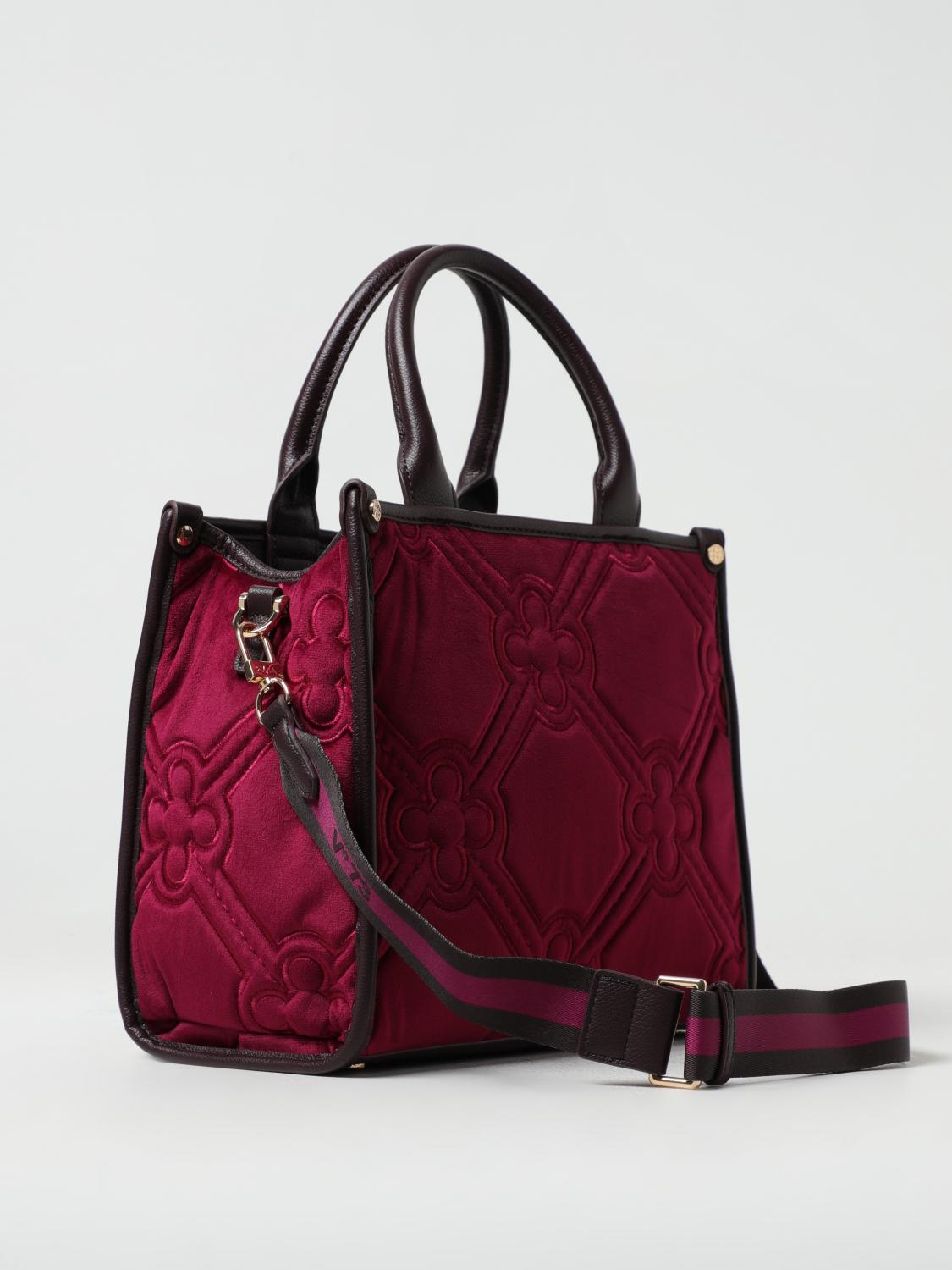 V73 BORSA A MANO: Borsa Iris V°73 in ciniglia trapuntata con tracolla, Lilla - Img 2