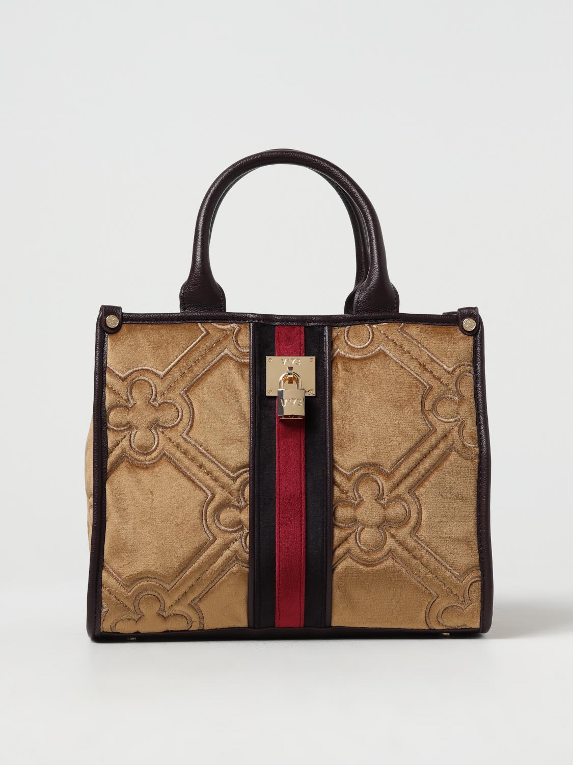 V73 BORSA A MANO: Borsa Iris V°73 in ciniglia trapuntata con tracolla, Naturale - Img 1