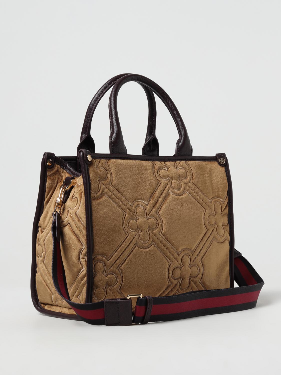 V73 BORSA A MANO: Borsa Iris V°73 in ciniglia trapuntata con tracolla, Naturale - Img 2